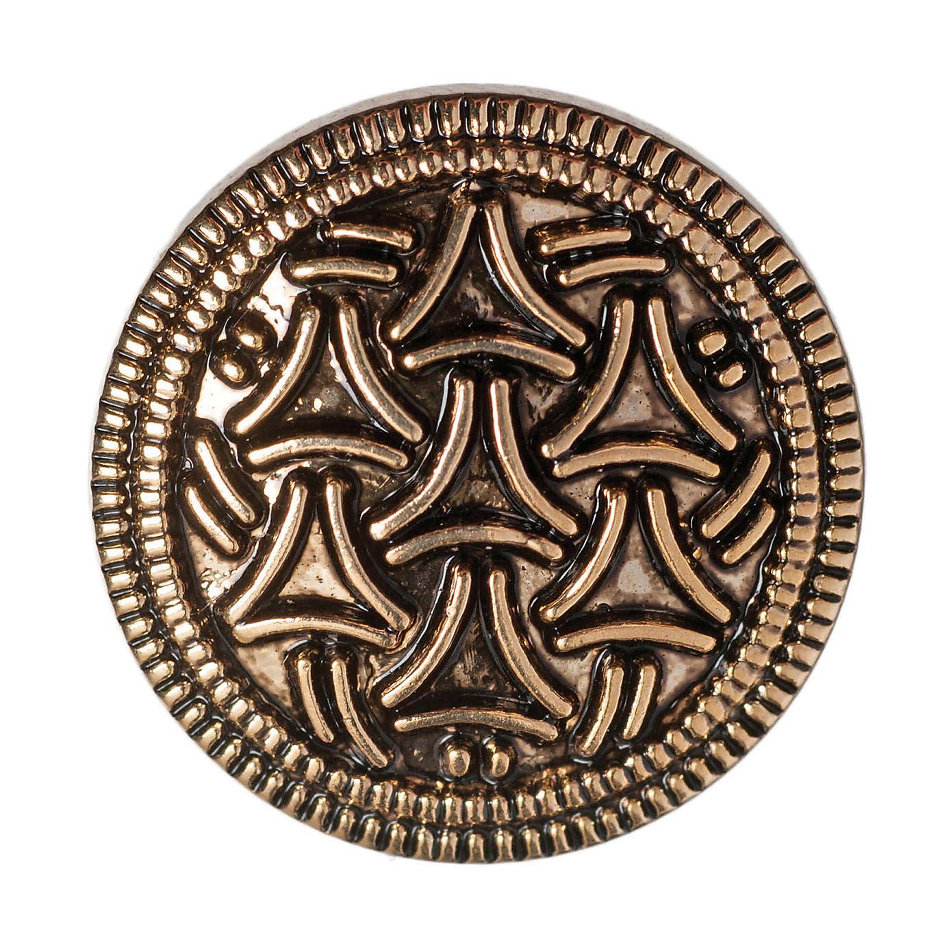 Pack of Five Gold-Look Metal Buttons