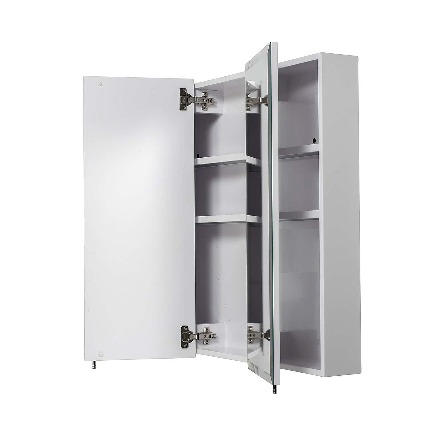 Westbourne White Triple Door Tri-View Steel Cabinet