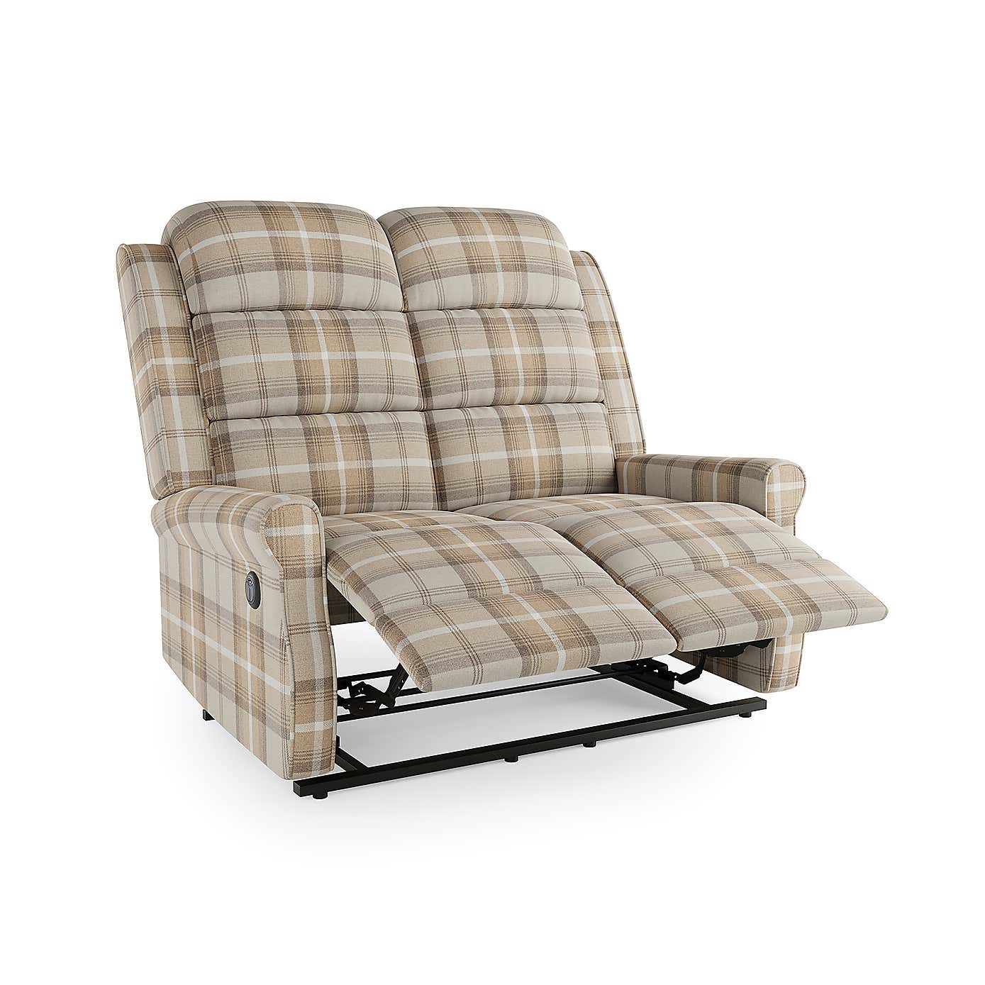 Edith 2 Seater Electric Recliner Check Print