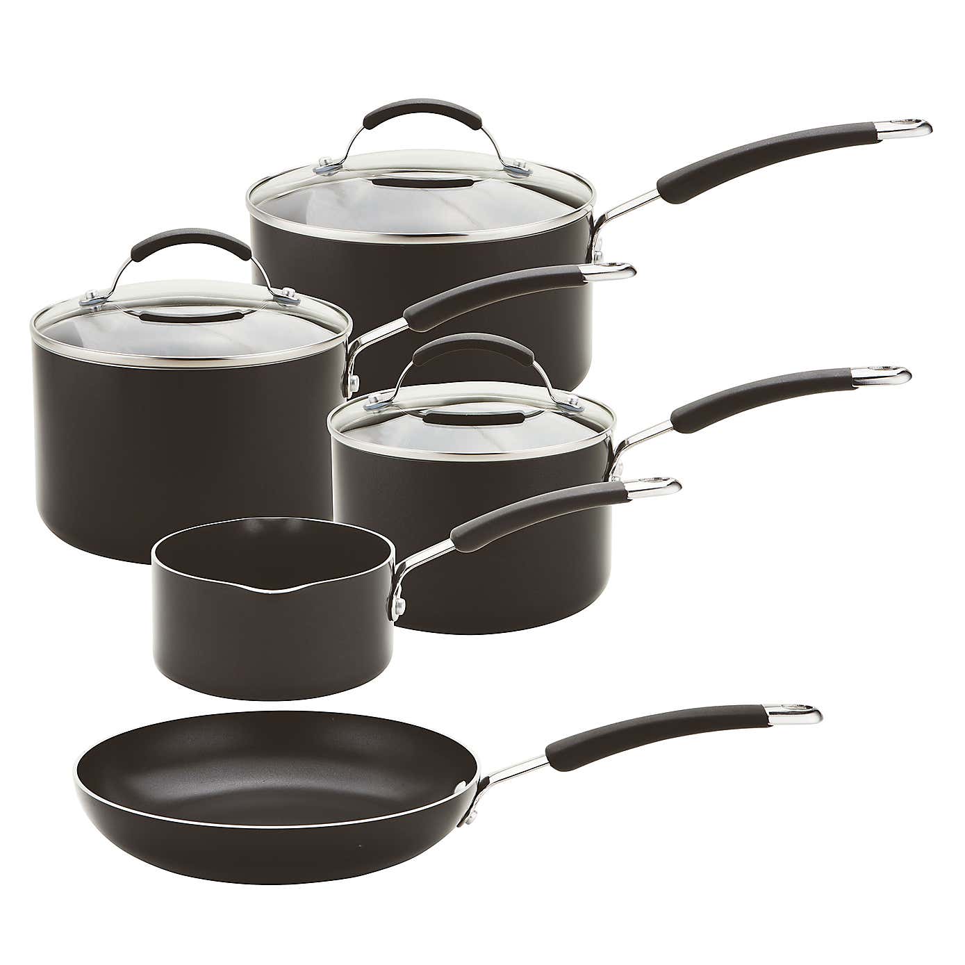 Meyer Non-Stick Induction Aluminium 5 Piece Pan Set