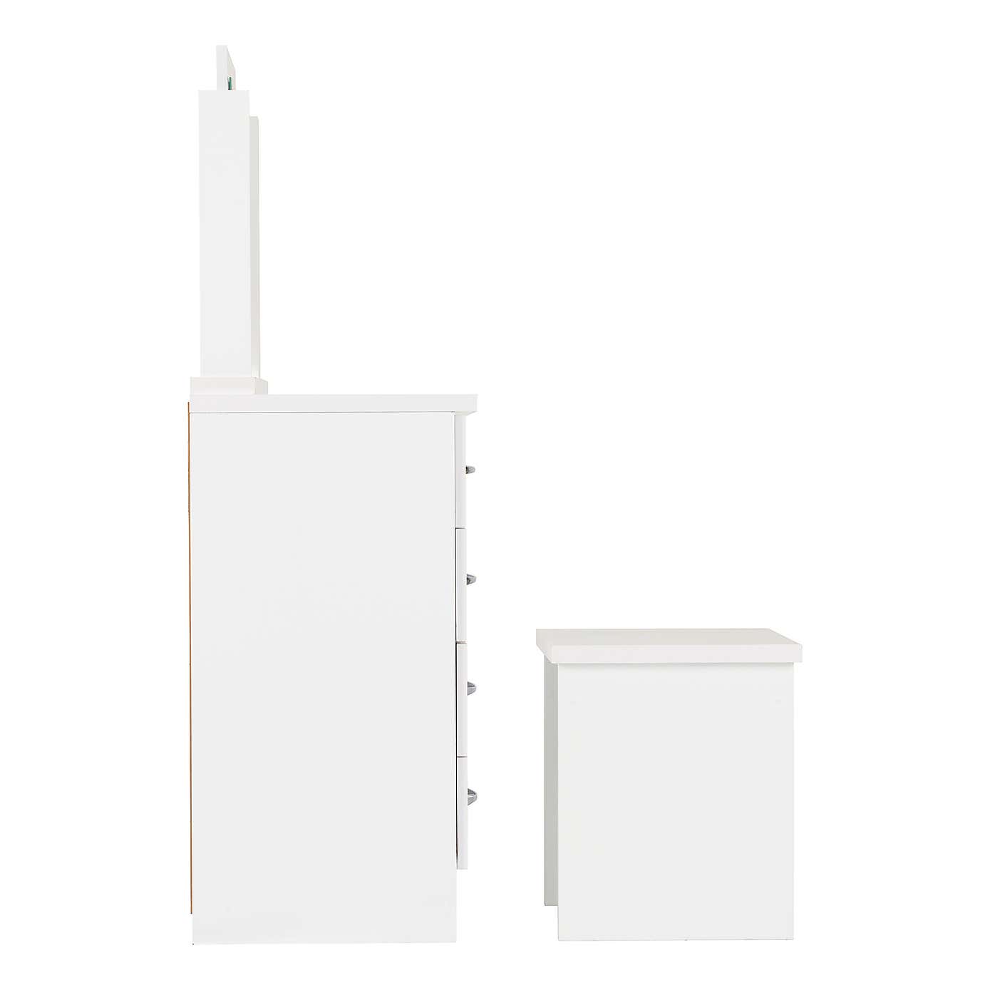 Nevada 4 Drawer Dressing Table Set with Mirror