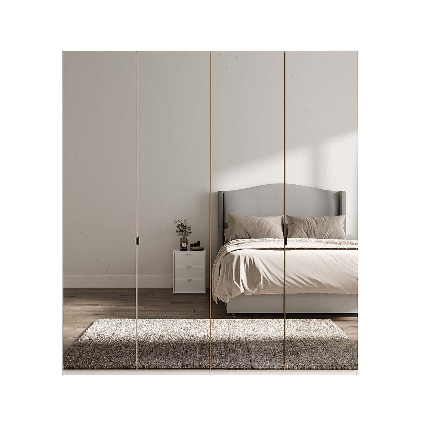 Wiemann Kahla 4 Door Mirrored Wardrobe