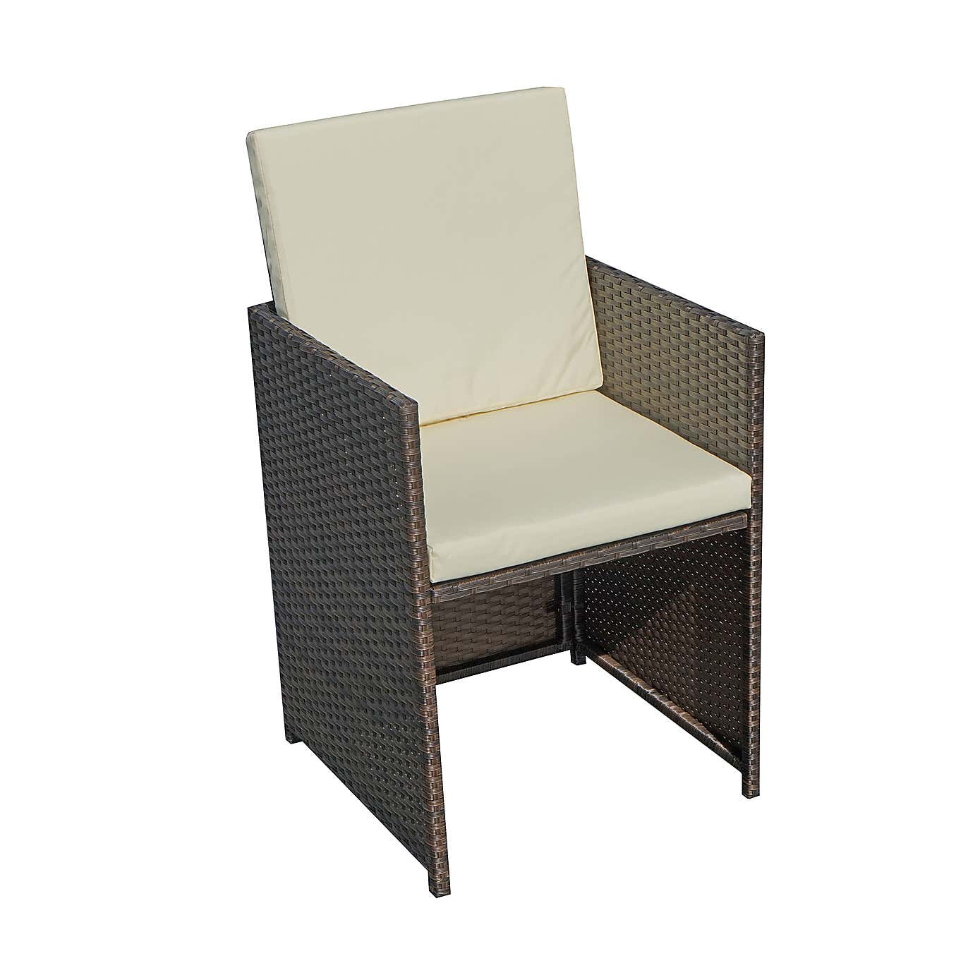 Cannes Brown 10 Seater Cube Set
