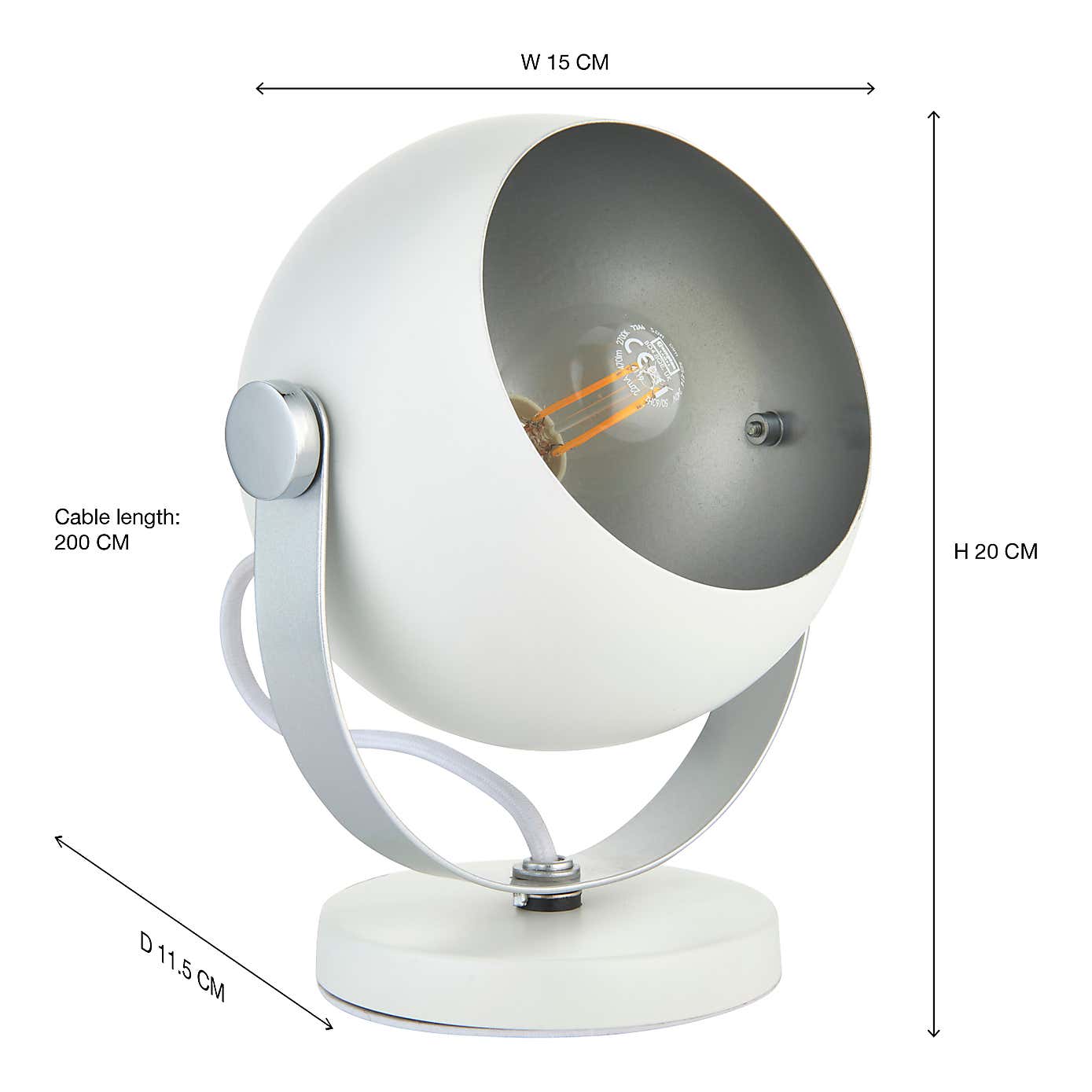 Elements Olympya Adjustable Table Wall Light