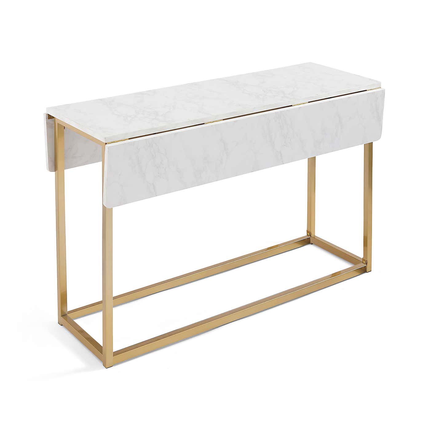 Kendall Console Dining Table, 40cm to 120cm White