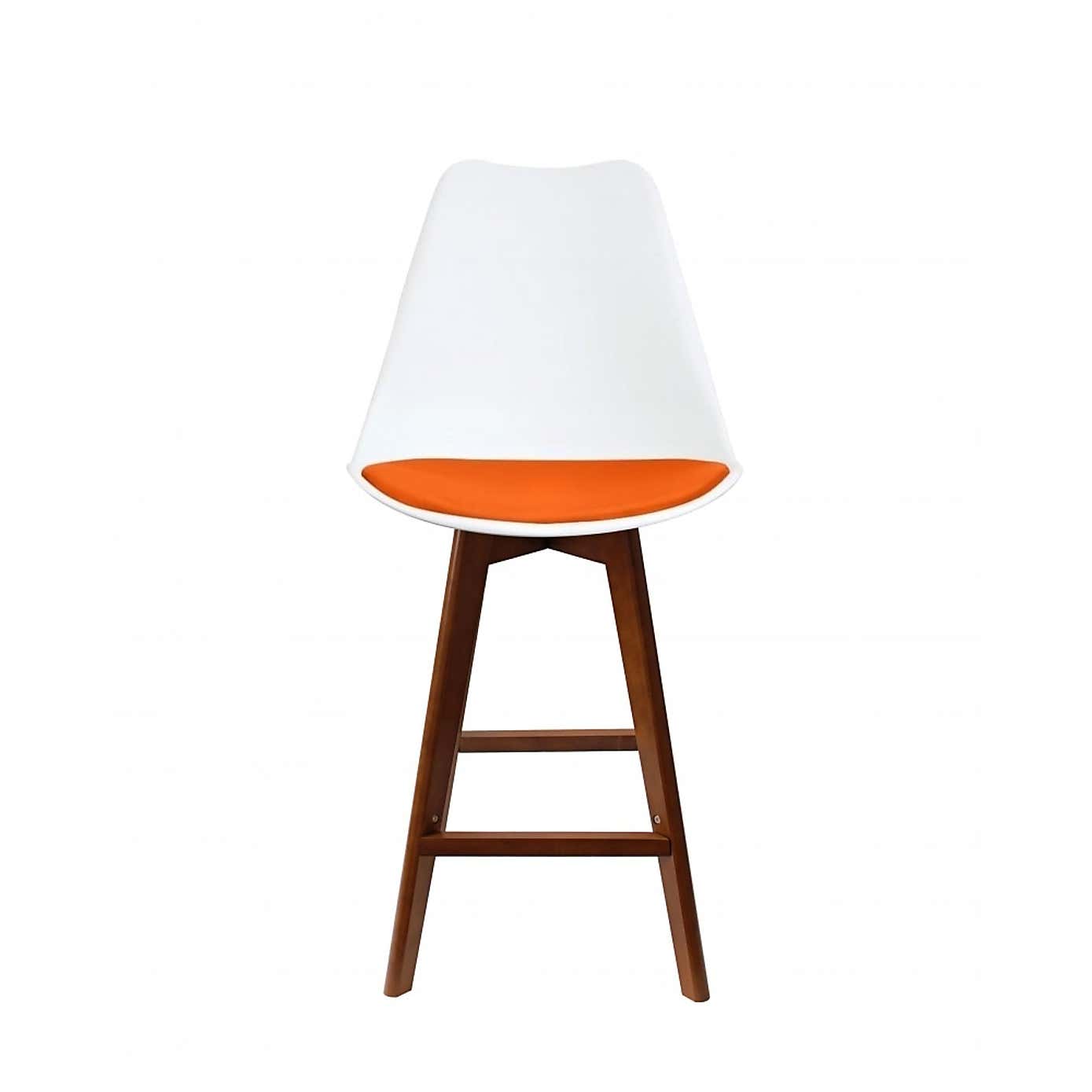 Fusion Living Soho White Plastic Bar Stool