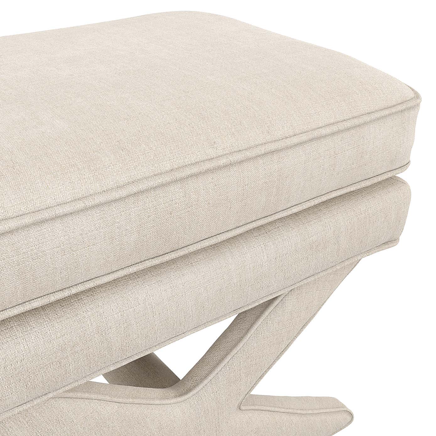 Rhode Linen Blend Footstool