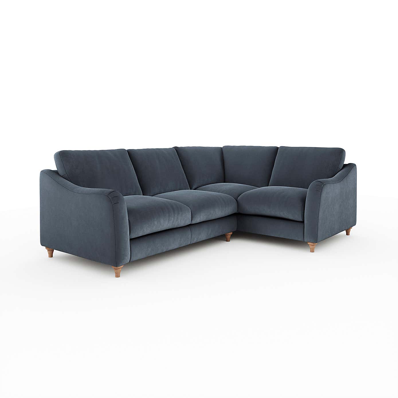 Hattie Matte Plush Velvet Corner Sofa
