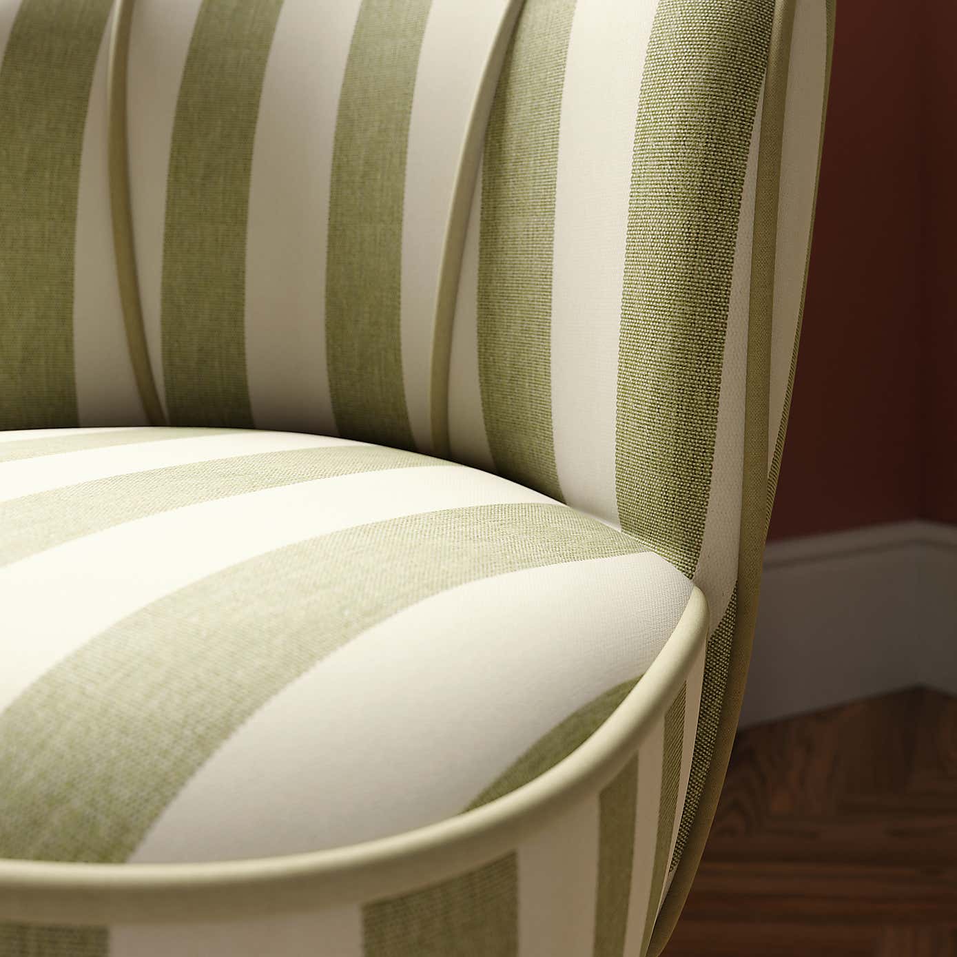 Elsie Striped Fabric Cocktail Chair