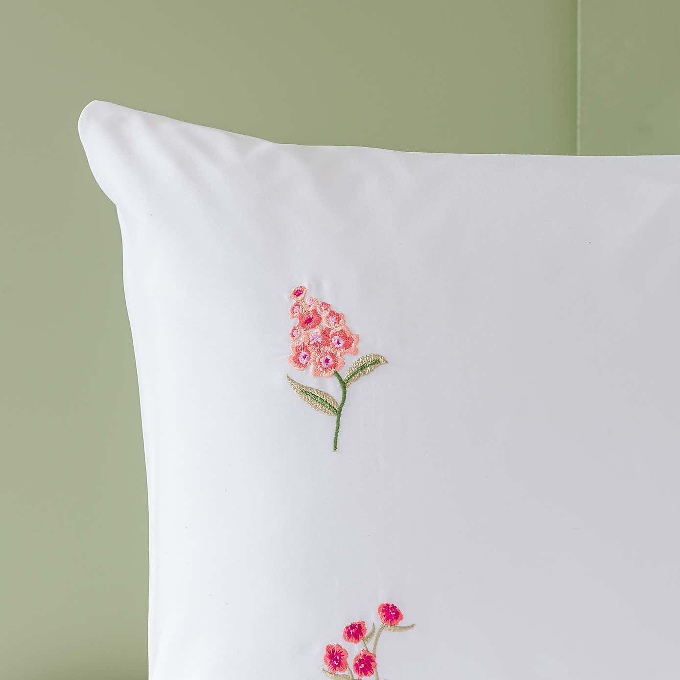 Rosetta Floral Embroidery Duvet Cover & Pillowcase Set
