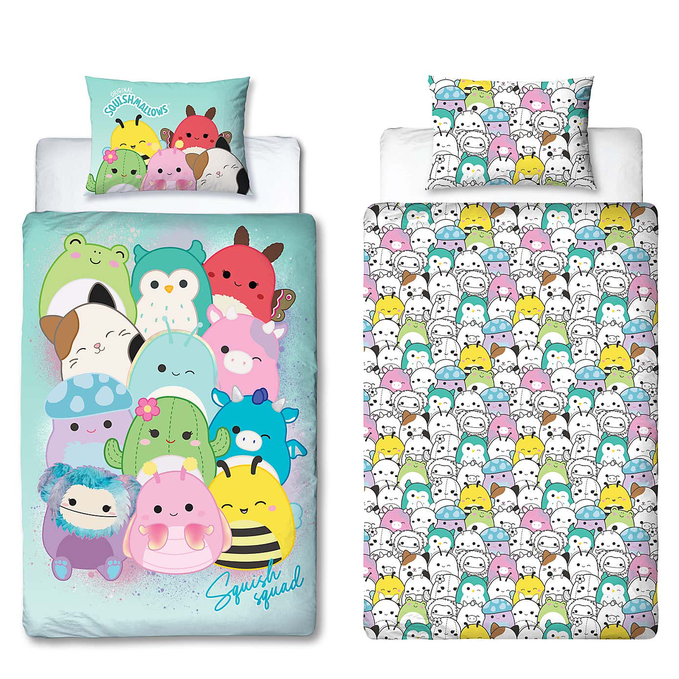 Squishmallows Flash Reversible Single Duvet Cover & Pillowcase Set