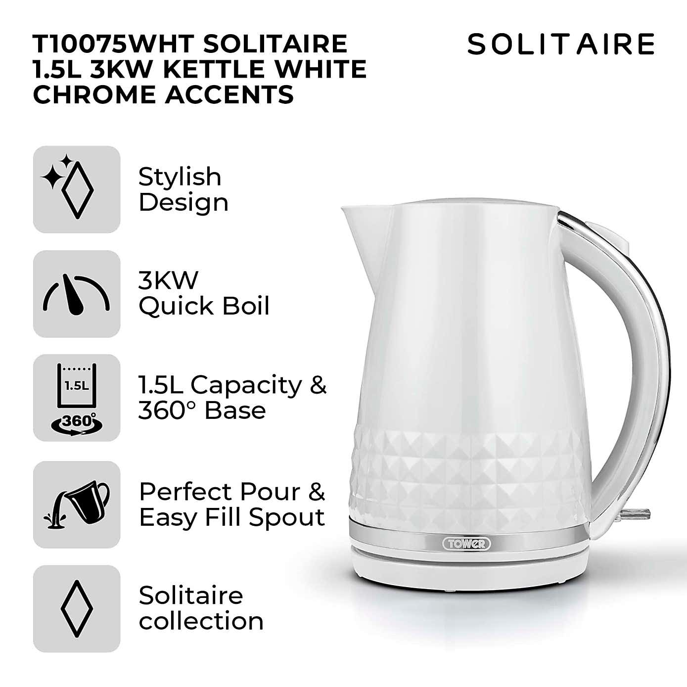 TOWER Solitaire 1.5L Kettle