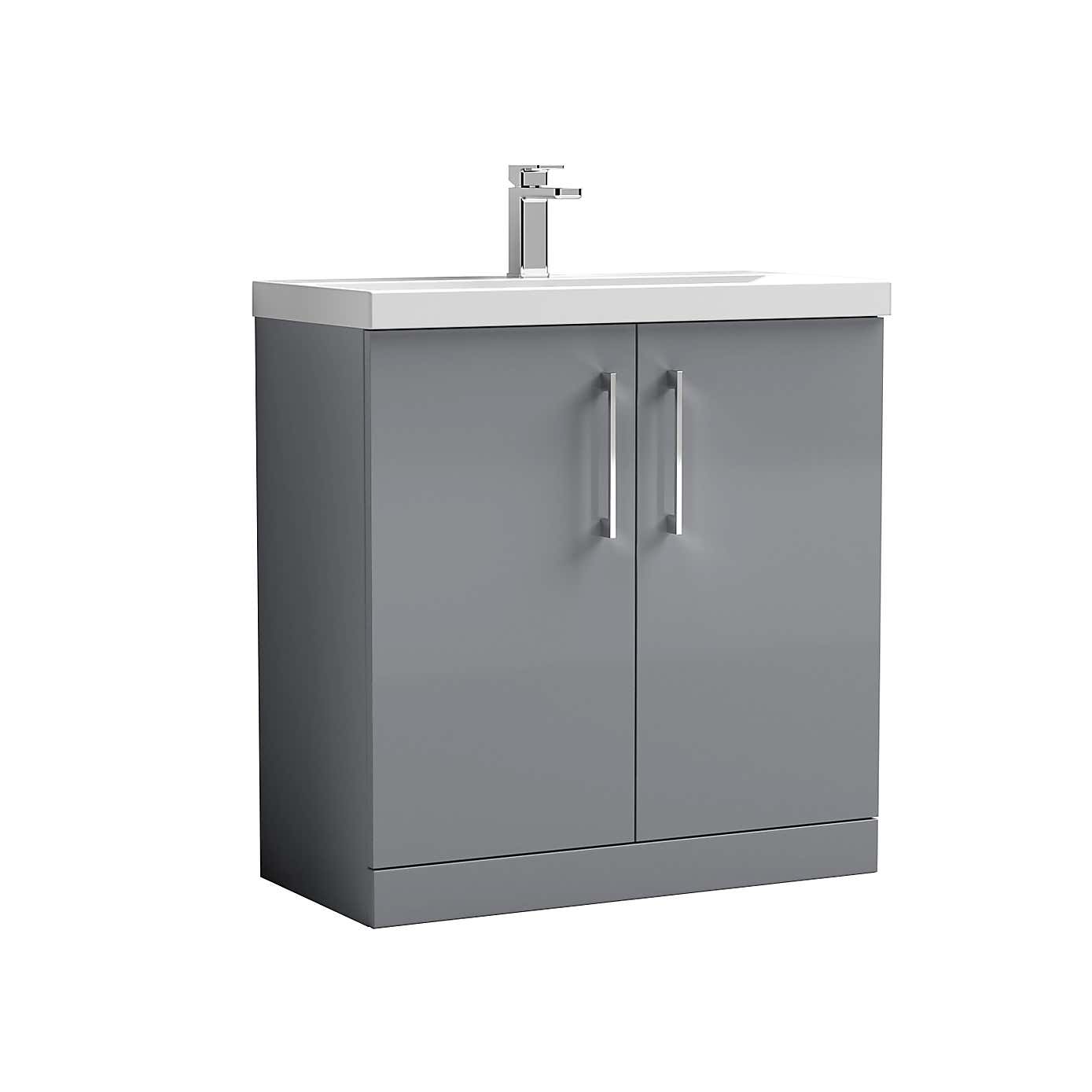 Arno Floor Standing 2 Door Vanity Unit with Basin