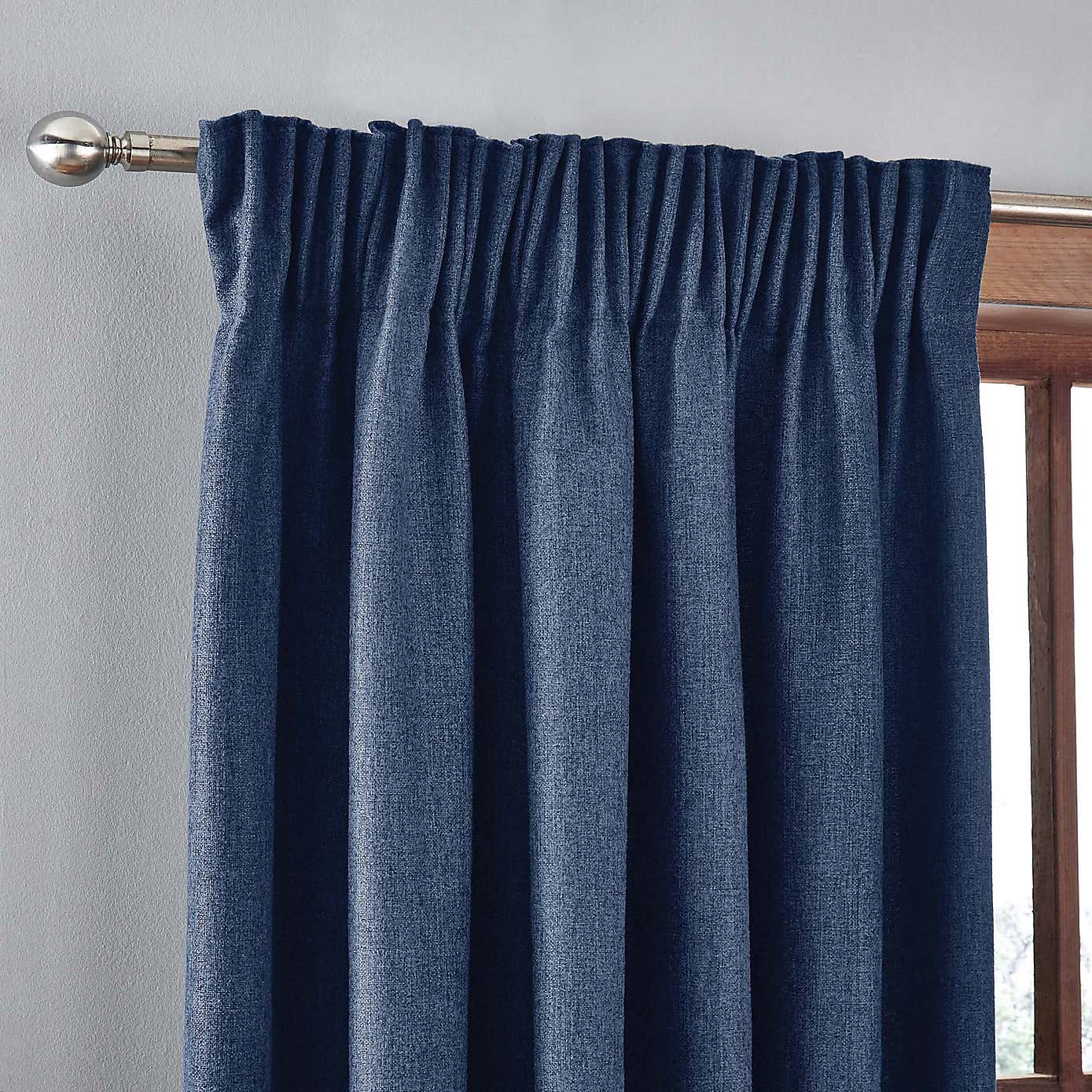 Jennings Natural Thermal Pencil Pleat Curtains