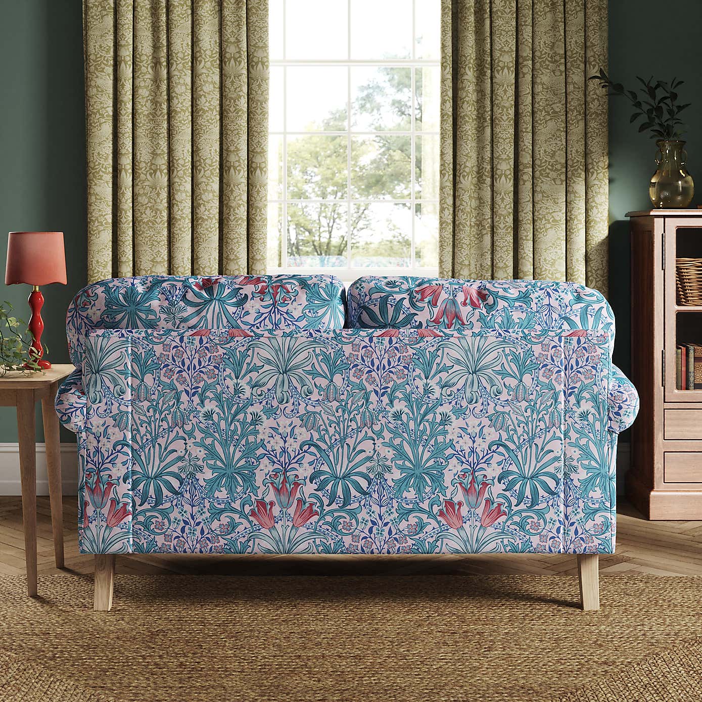 Jolene William Morris Woodland Weeds Print Velvet 2 Seater Sofa