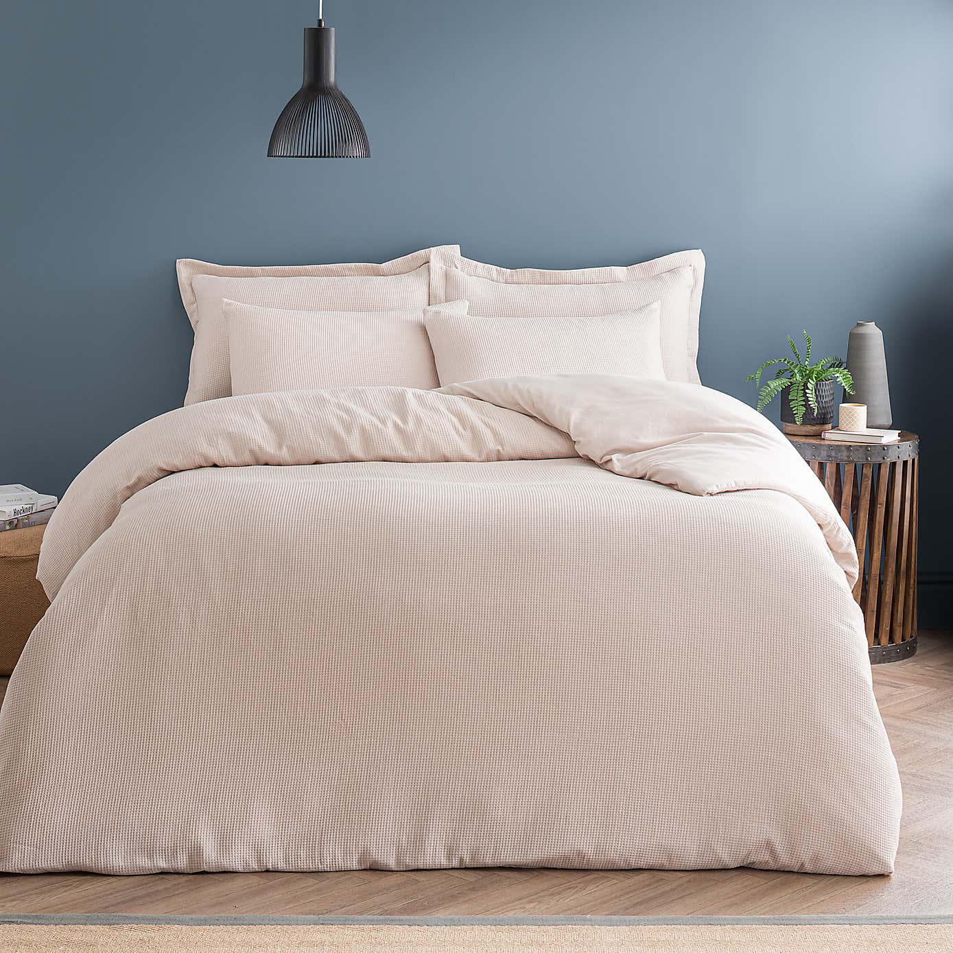 Alston Waffle Navy Oxford Pillowcase