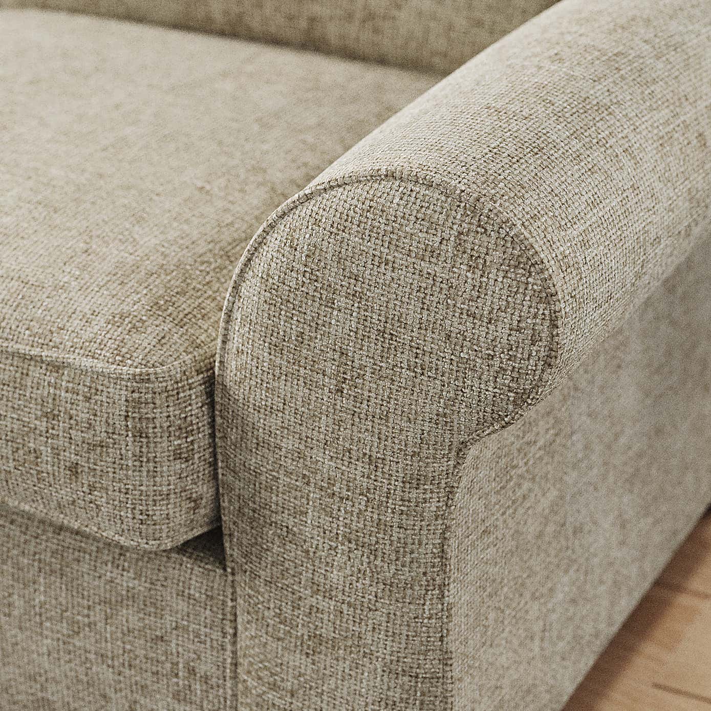 Flori Corner Chaise Sofa, Chunky Chenille