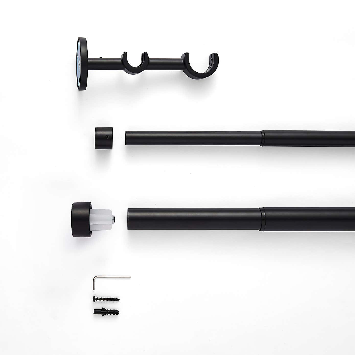 Trinity Double Layer Extendable Metal Eyelet Curtain Pole