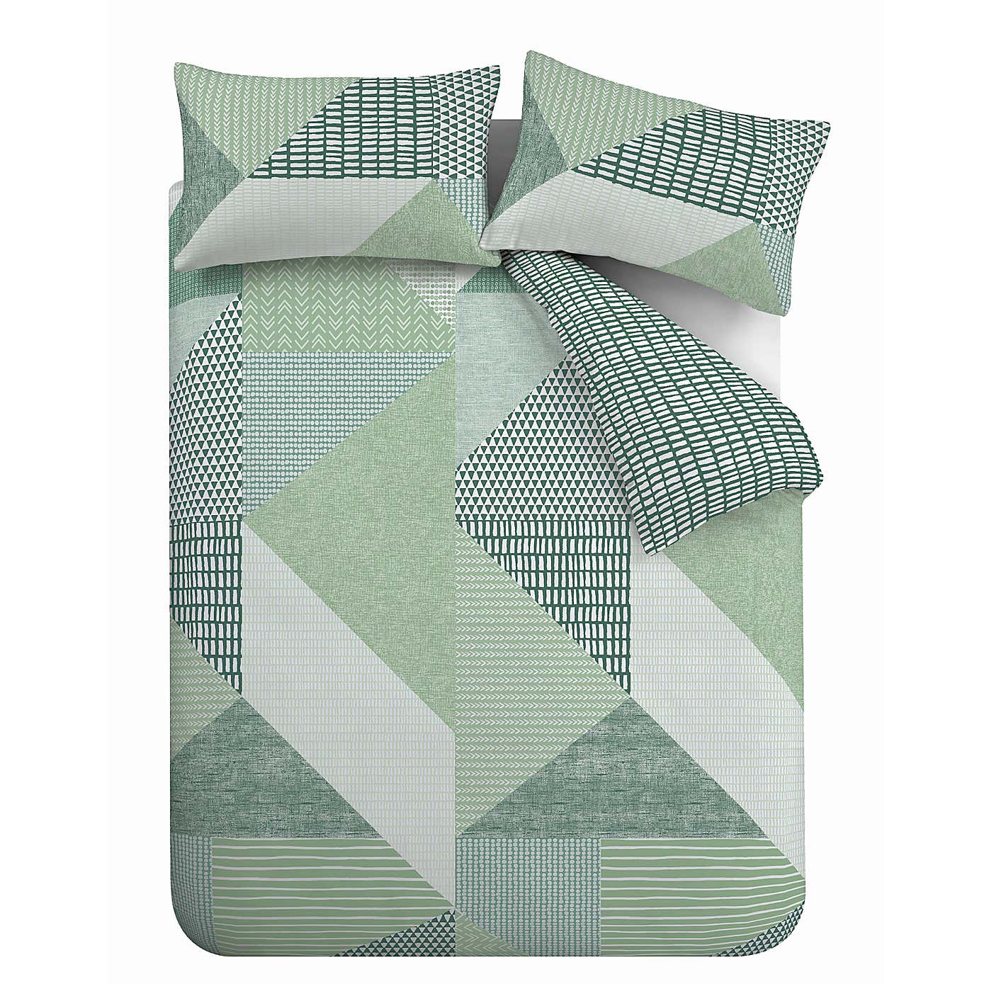 Catherine Lansfield Larsson Geo Reversible Duvet Cover and Pillowcase Set