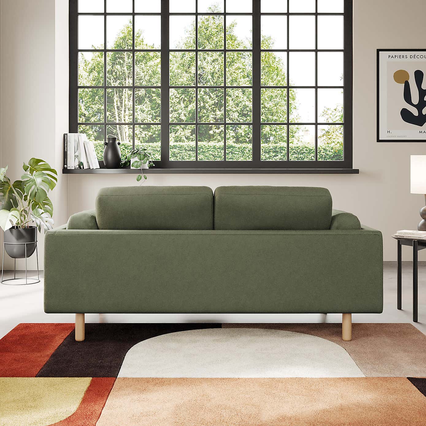 Newton Matte Plush Velvet 2 Seater Sofa