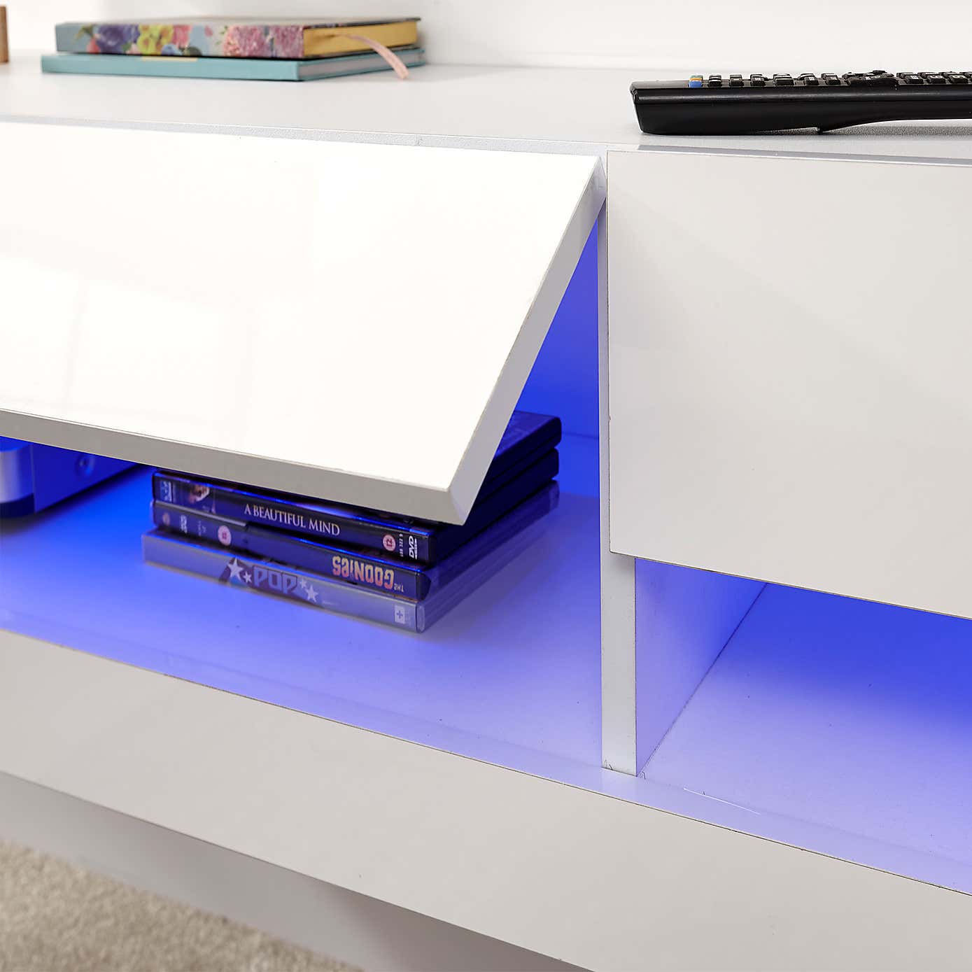 Galicia LED Extra Wide Floating Wall TV Unit for TVs up to 80"