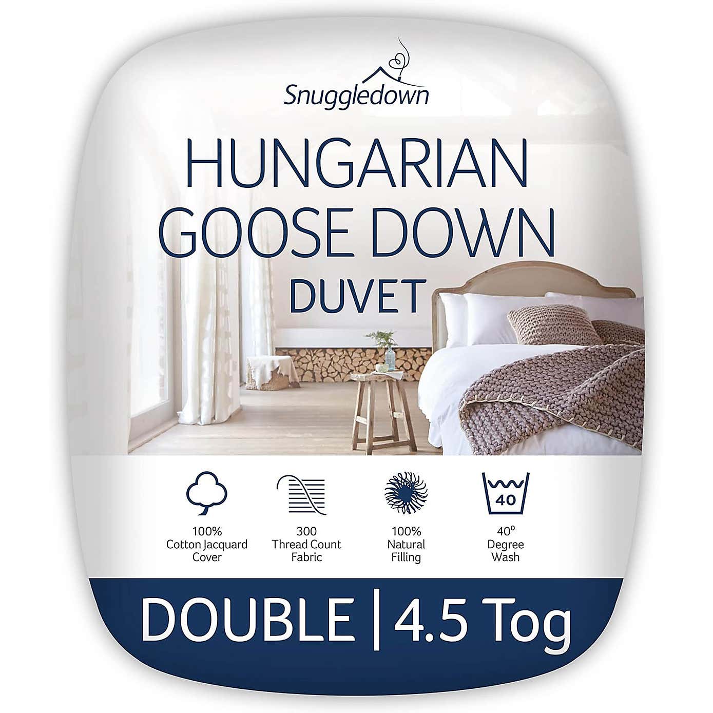 Snuggledown Retreat Hungarian Goose Down 4.5 Tog Summer Duvet