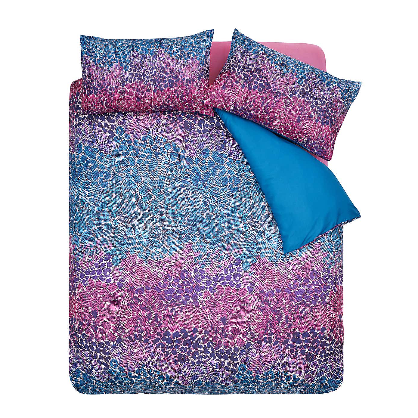 Catherine Lansfield Satin Animal Print Duvet Cover & Pillowcase Set