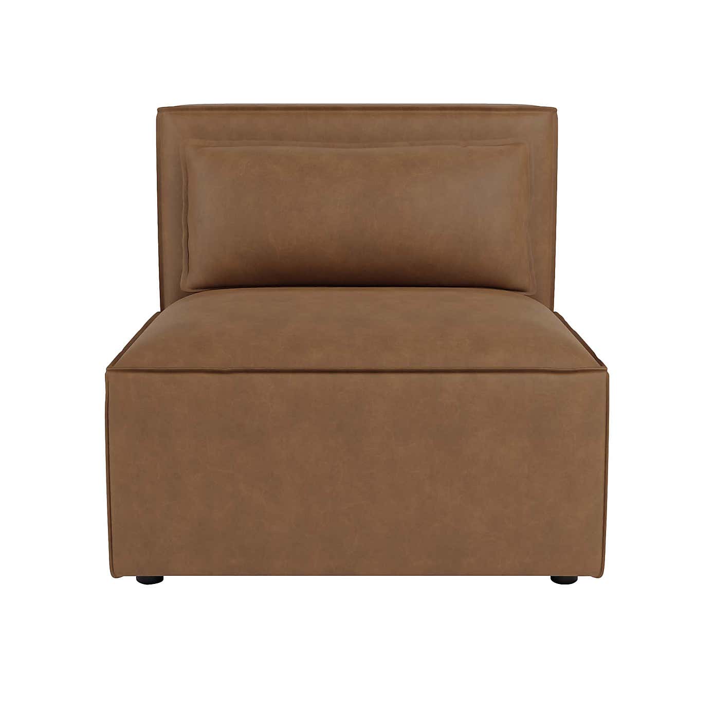 Modular Arne Tan Faux Leather 3 Seater Sofa
