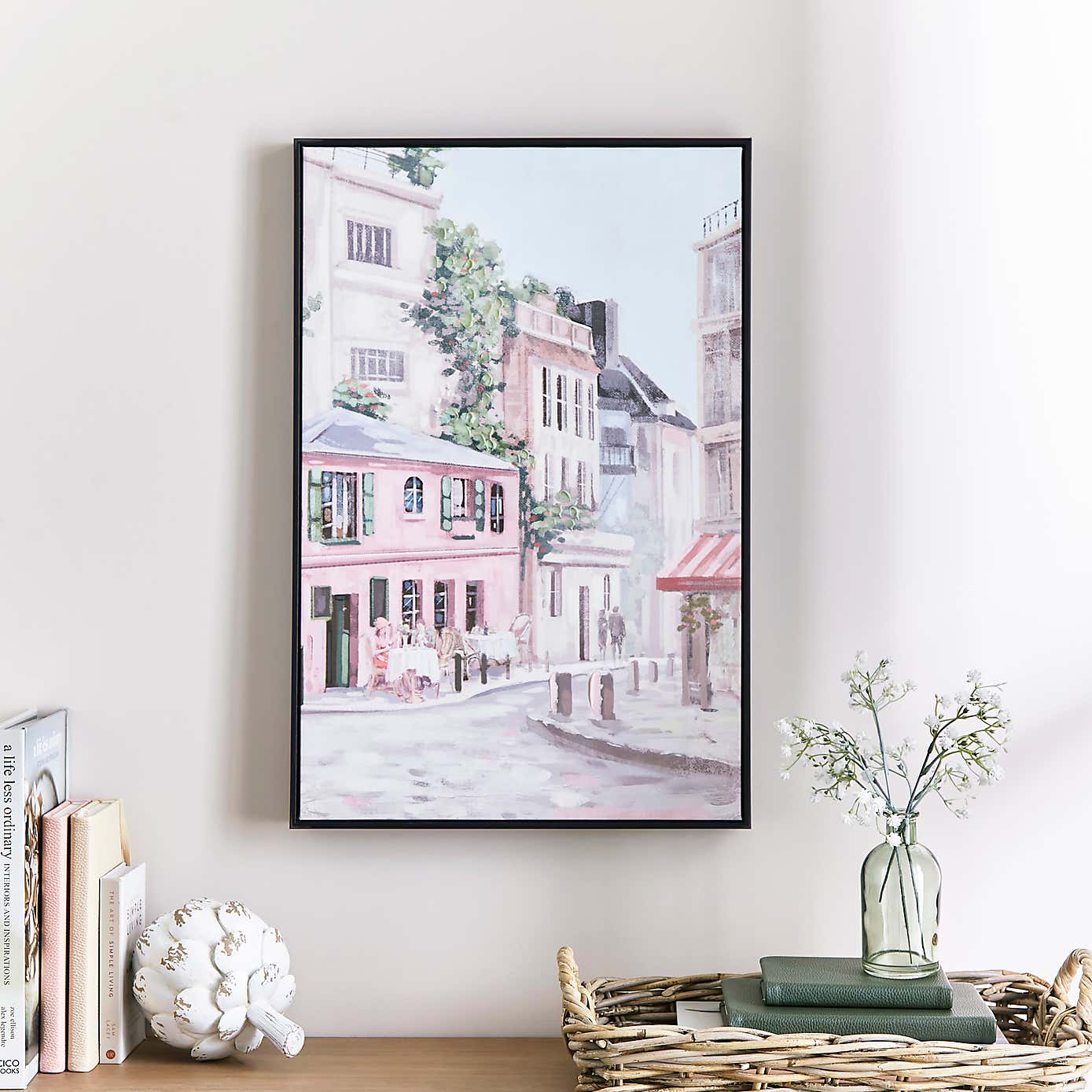 Summer City Scene Framed Print