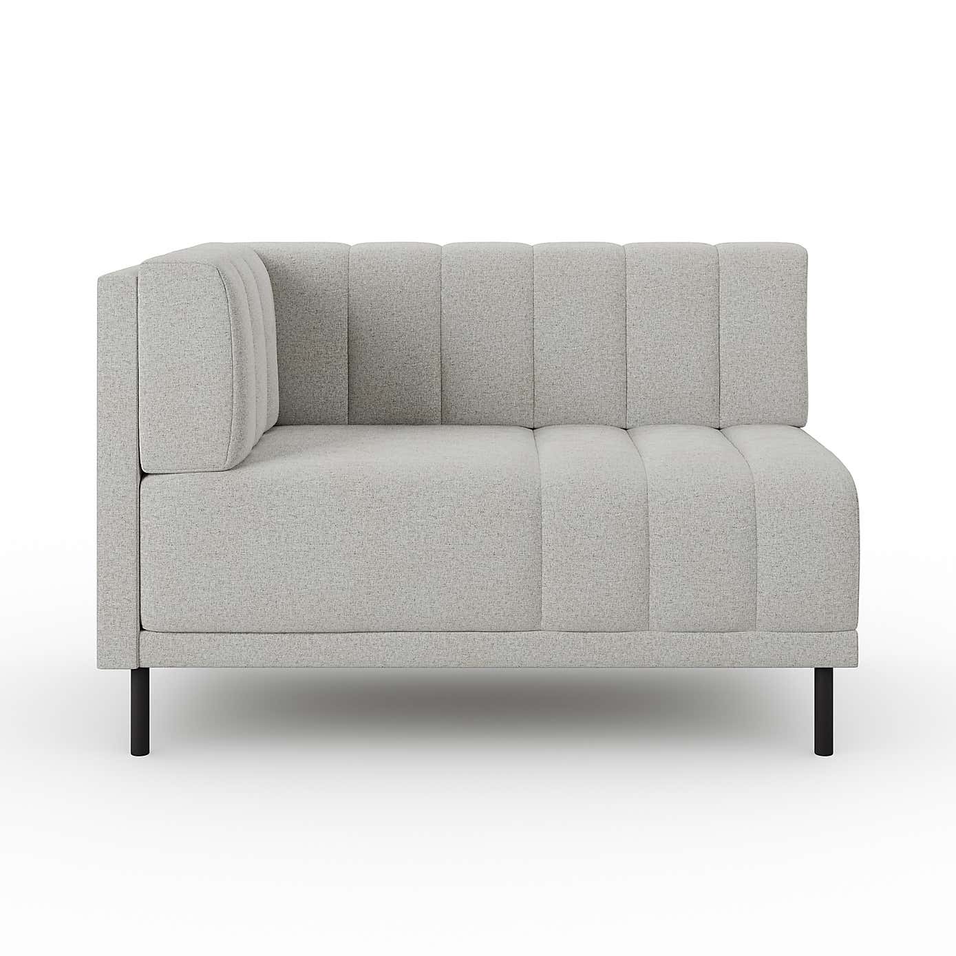 Amali Corner Dining Bench, Textured Weave