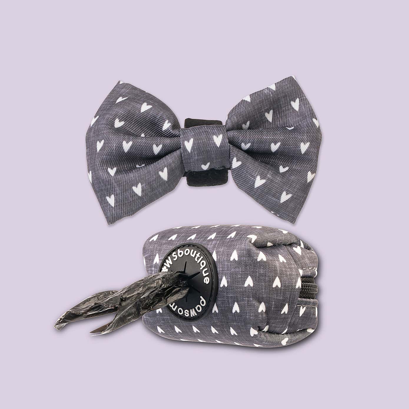 Blackjack Poo Bag Holder & Bow Tie Set