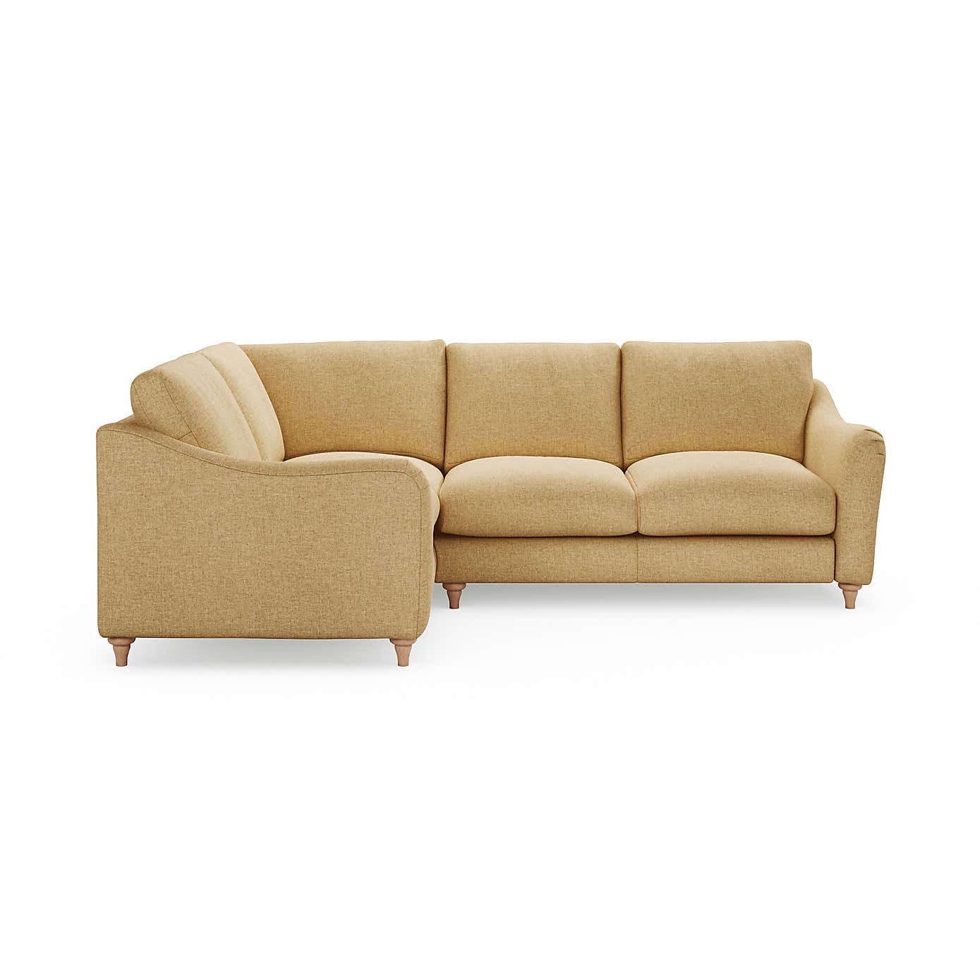 Hattie Slub Faux Linen Corner Sofa