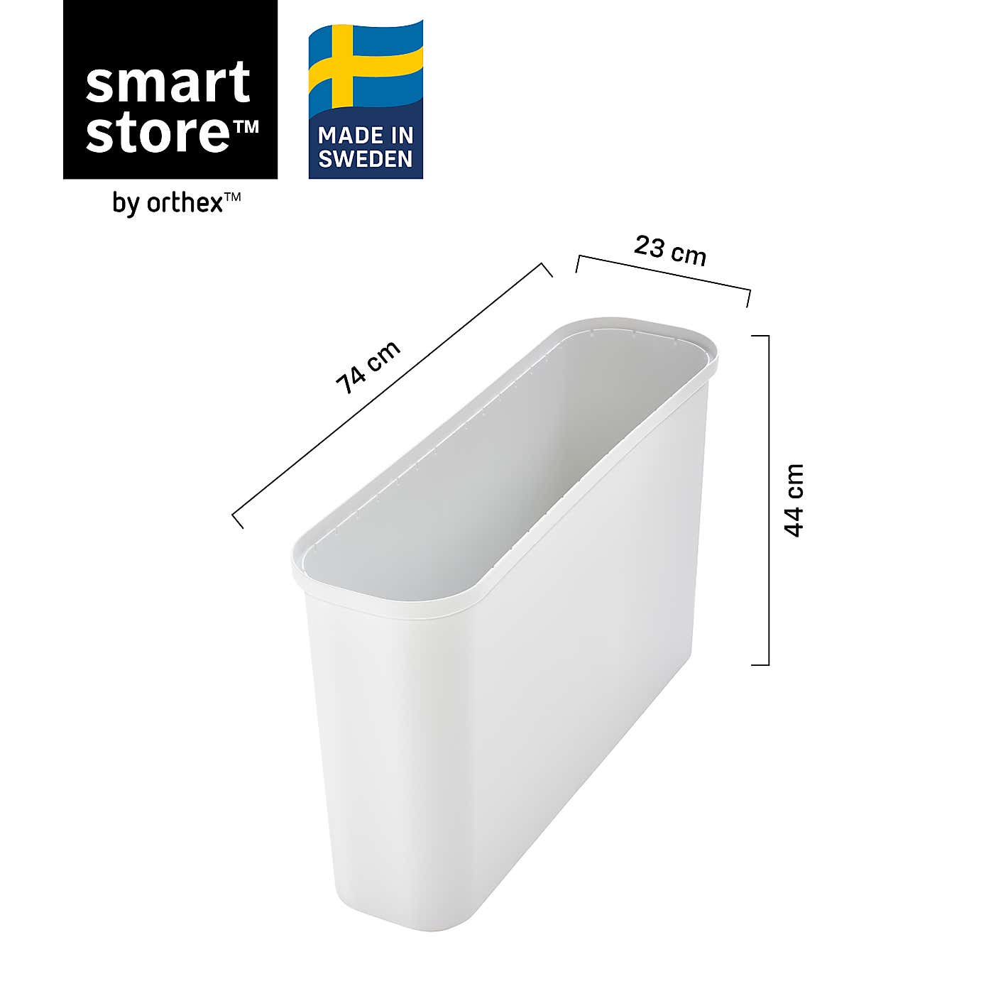 SmartStore Collect Slim Recycling Solution 46L, White