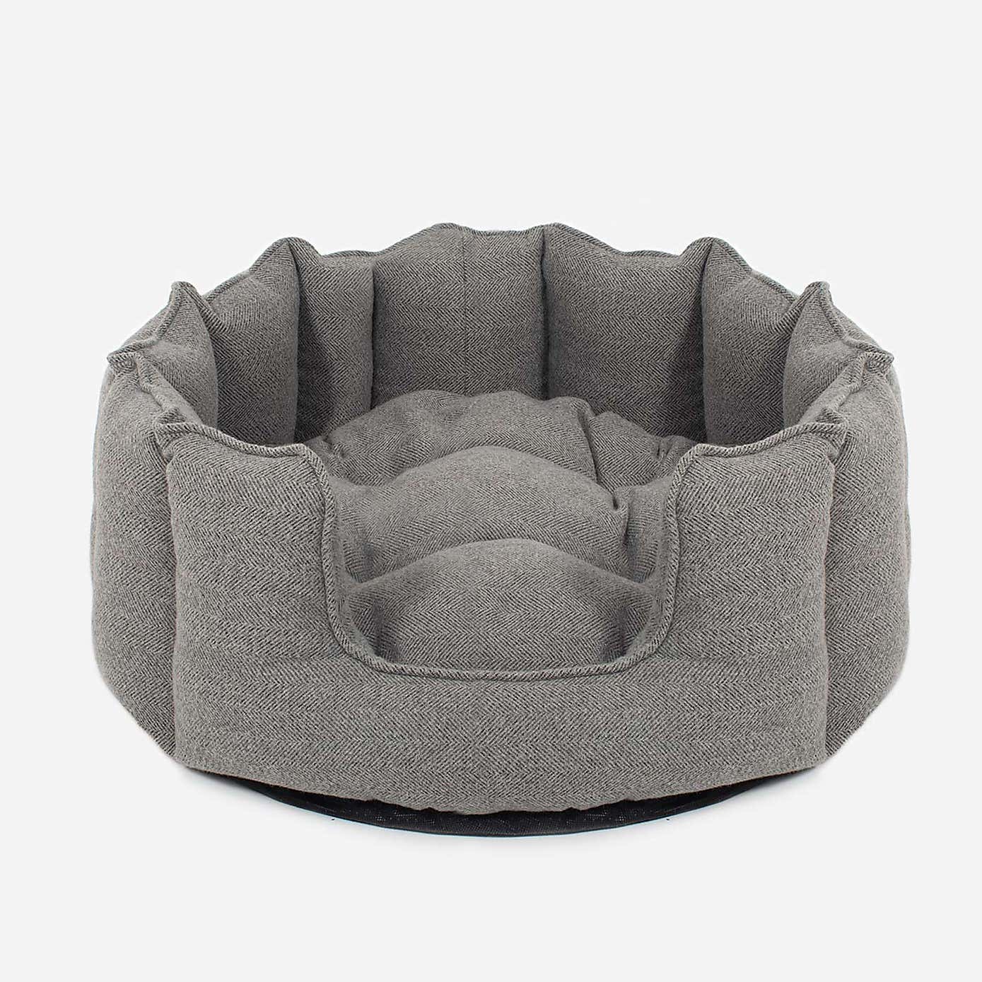 Lords and Labradors Herringbone High Wall Dog Bed