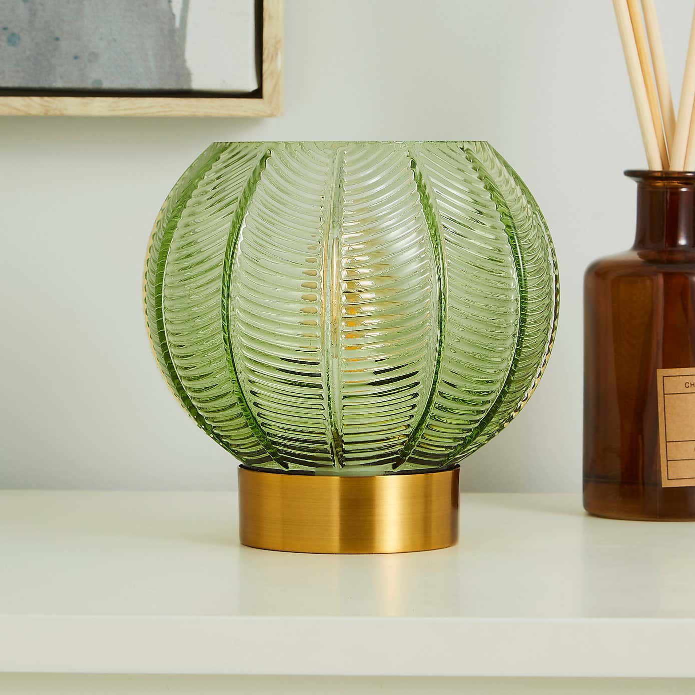 Colleen Green Glass 15cm Table Lamp