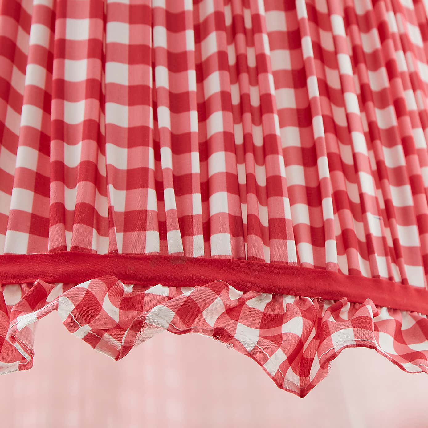 Carys Frilled Gingham Lamp Shade