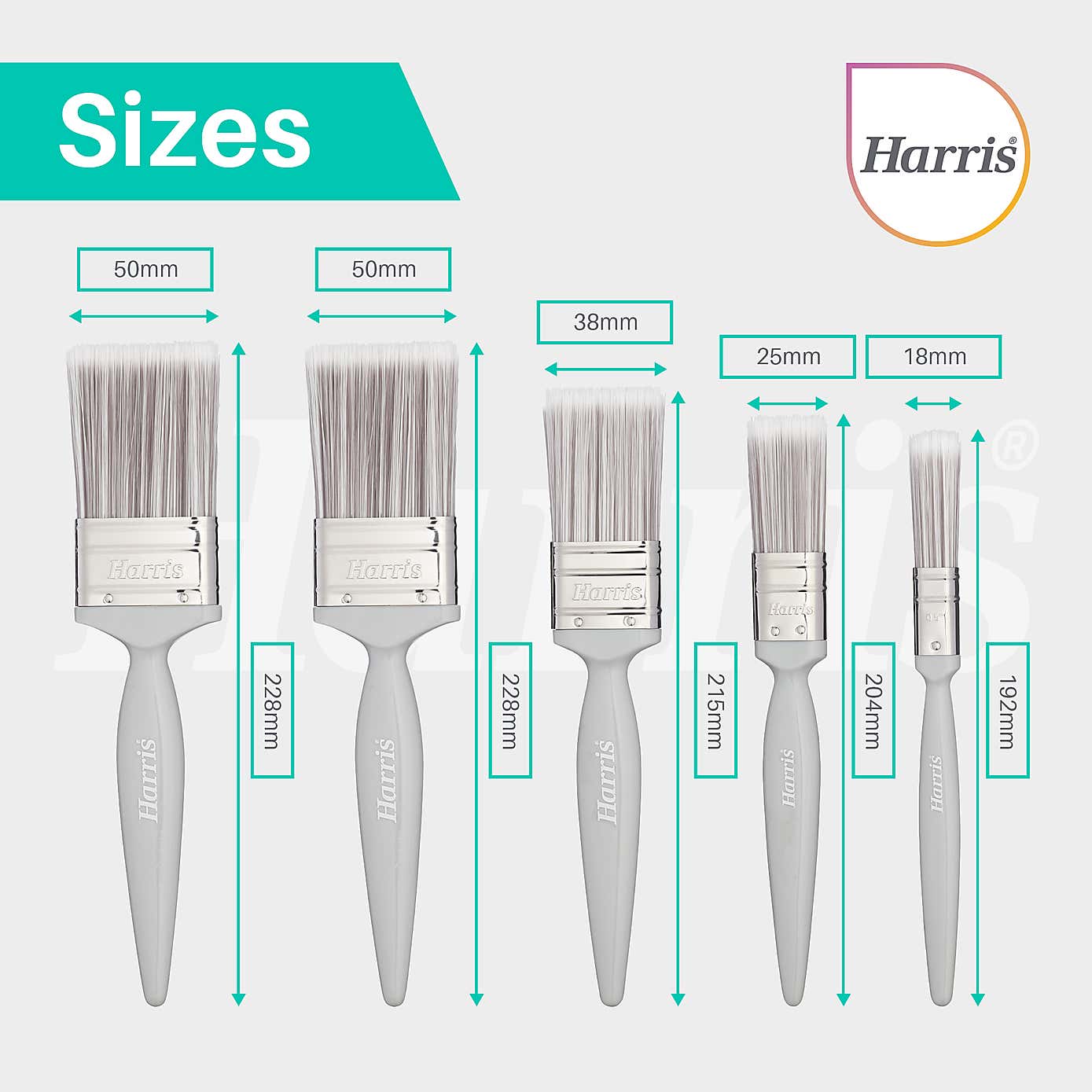 Essentials Walls & Ceiling Paint Brush 5 Pack