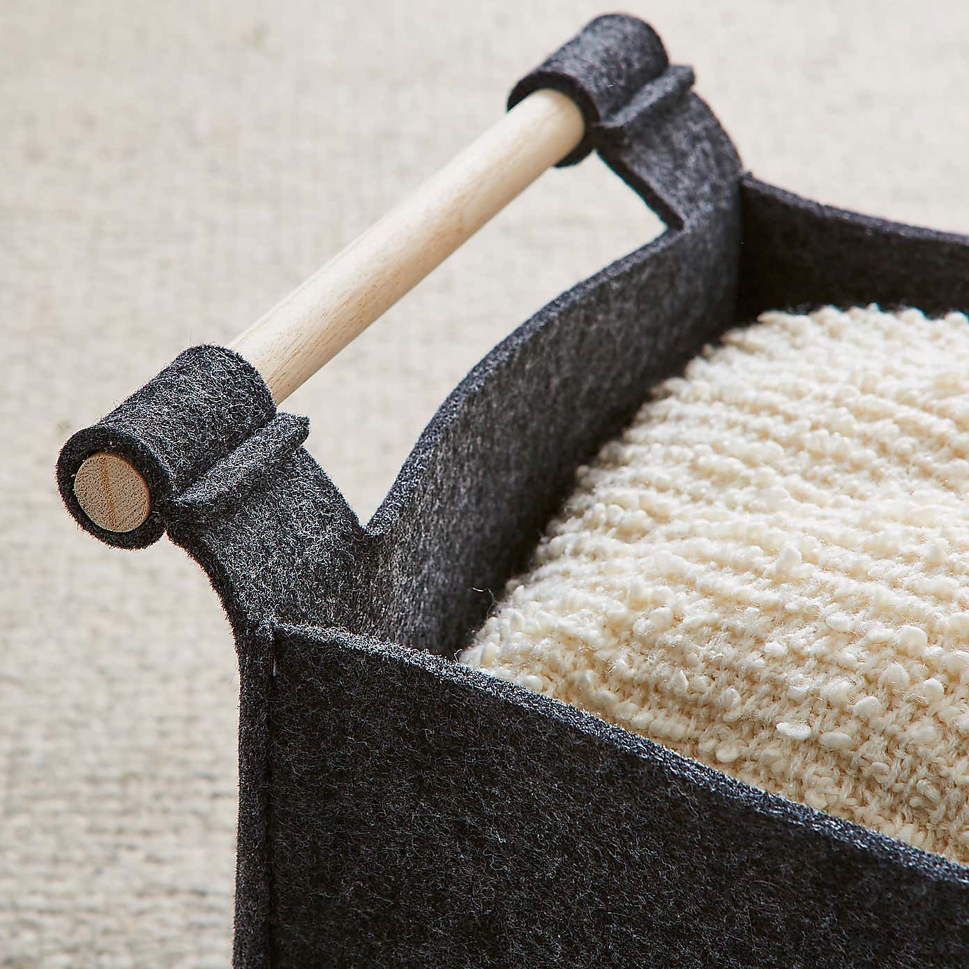 Set of 2 Felt Fabric Storage Box