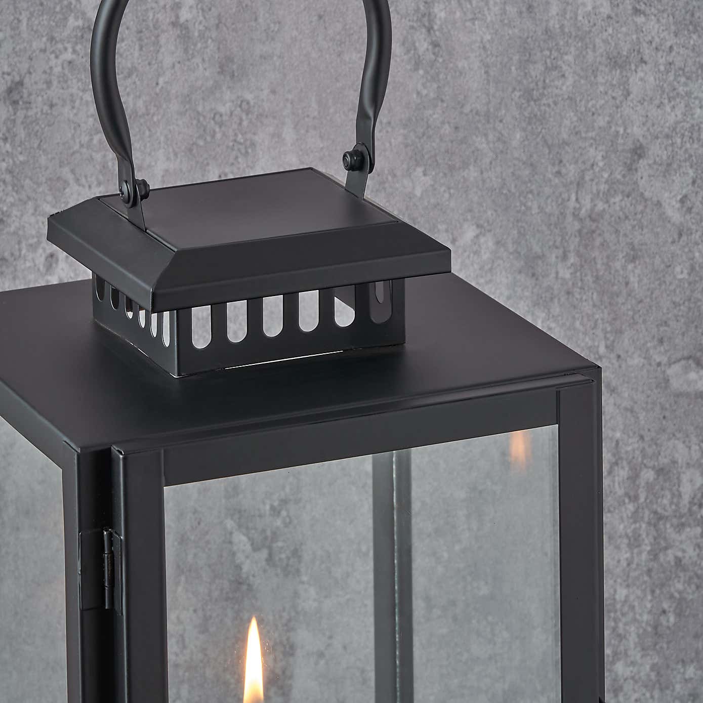 Metal & Glass Rectangular Lantern