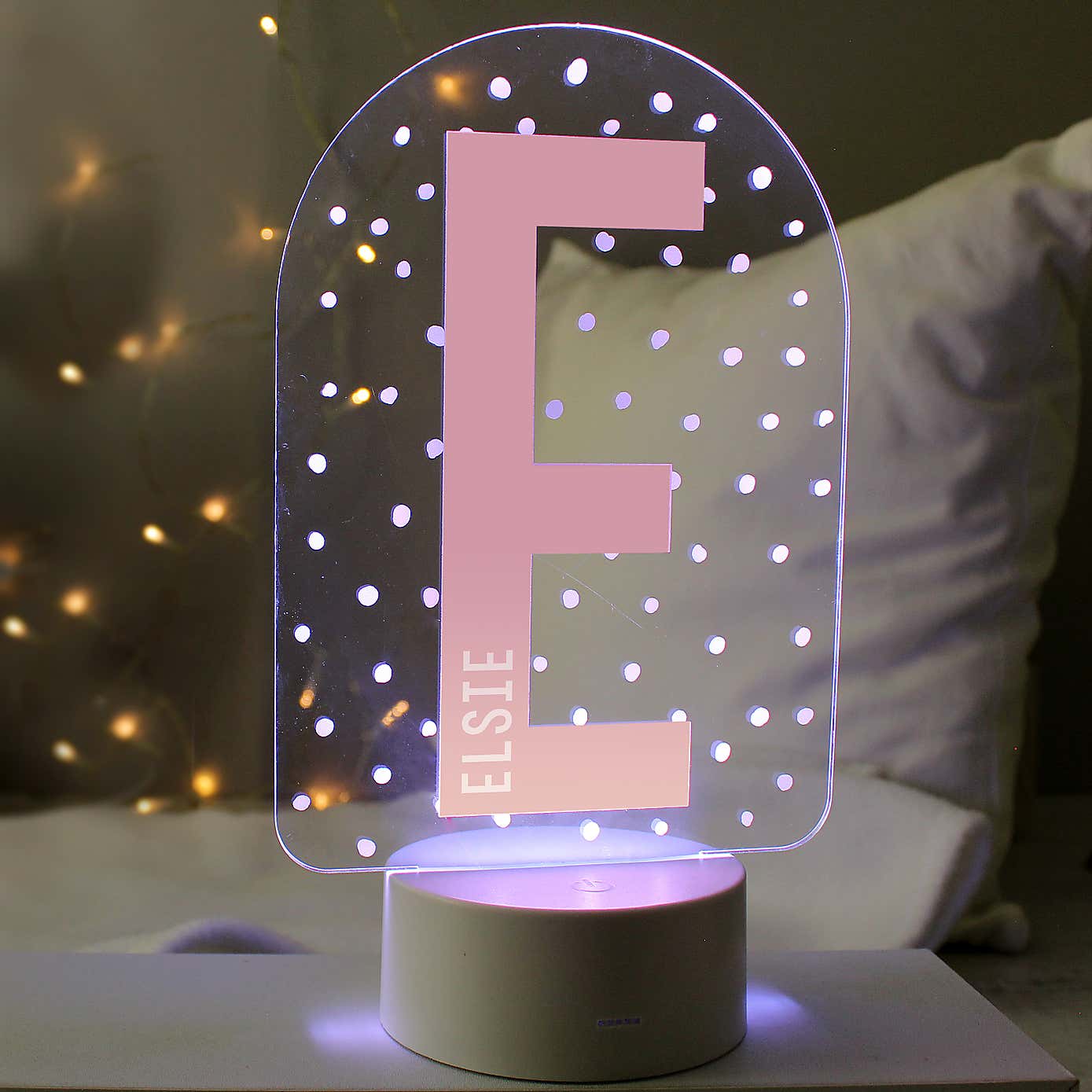 Personalised Initial Colour Changing Night LED Light