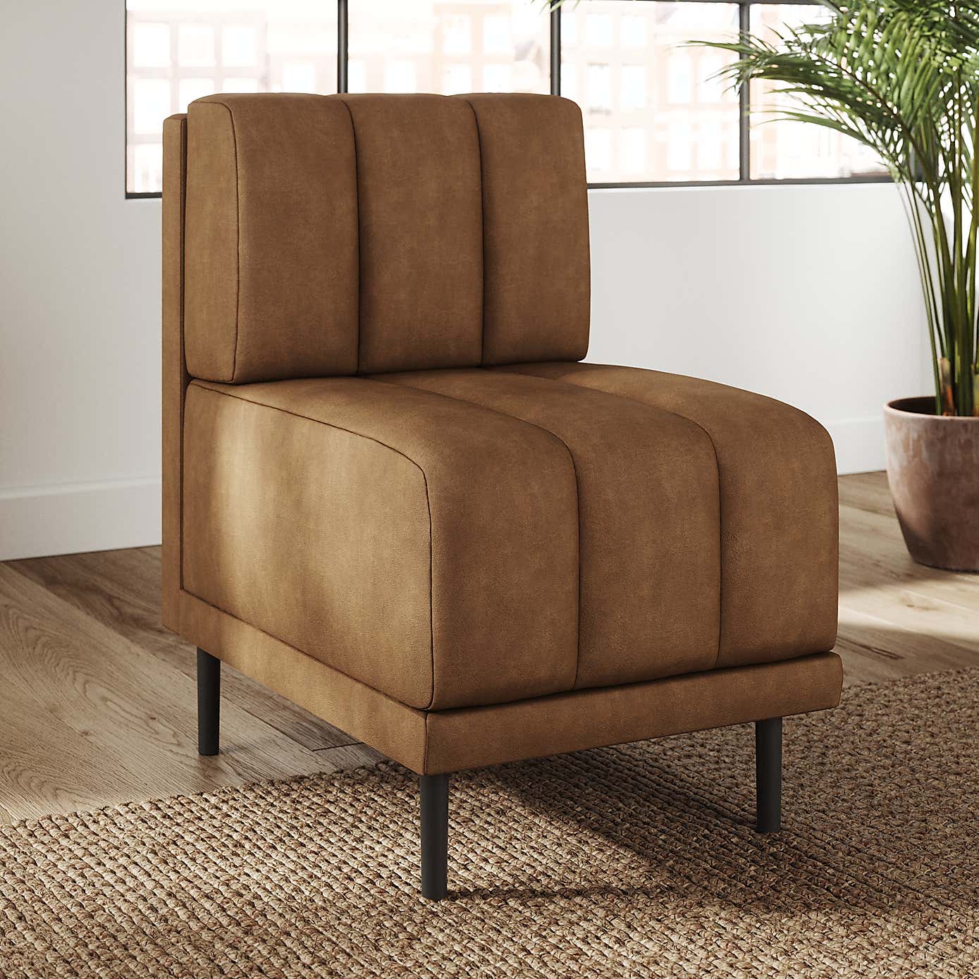 Amali Small Dining Bench, Faux Leather