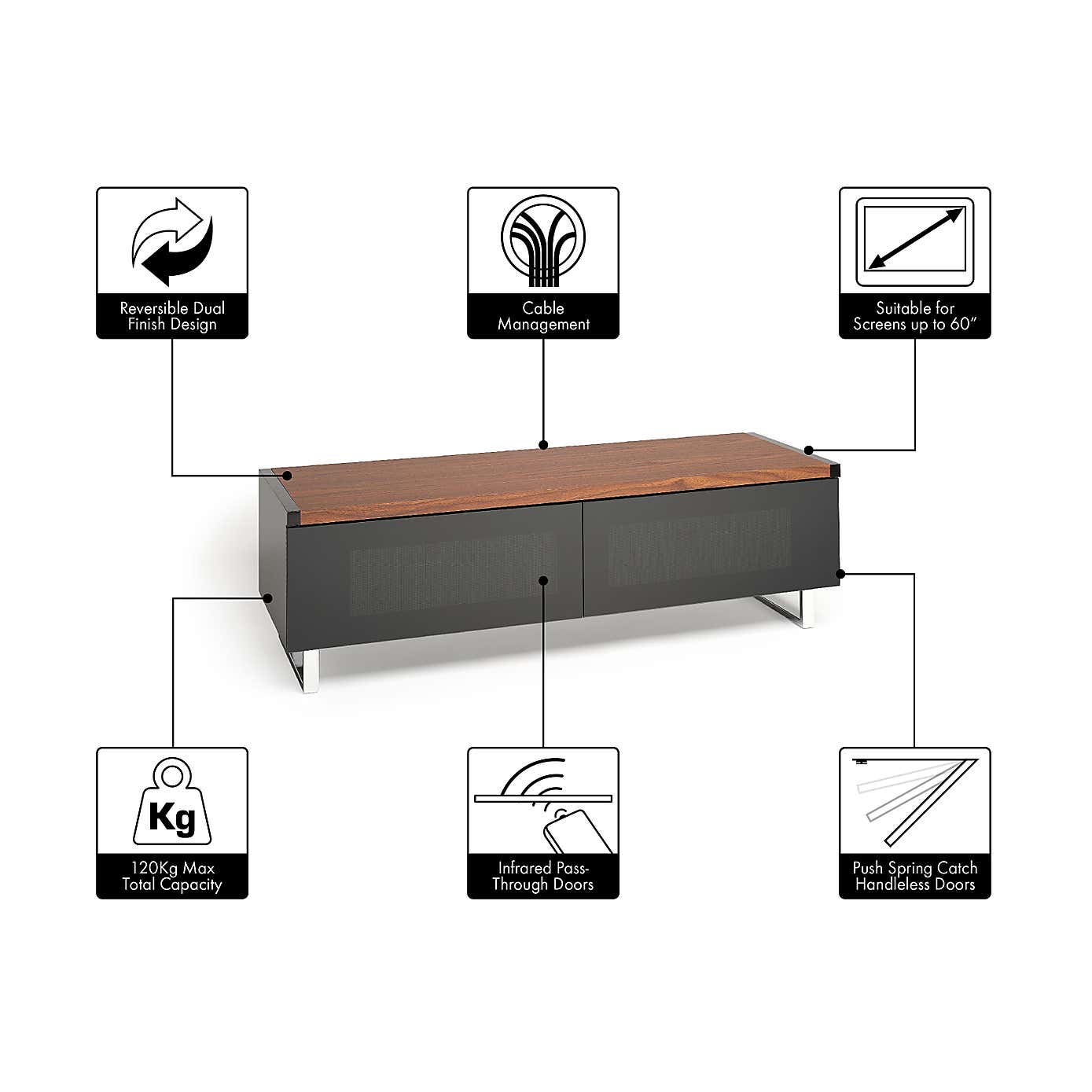 Panorama Wide TV Stand, 120cm