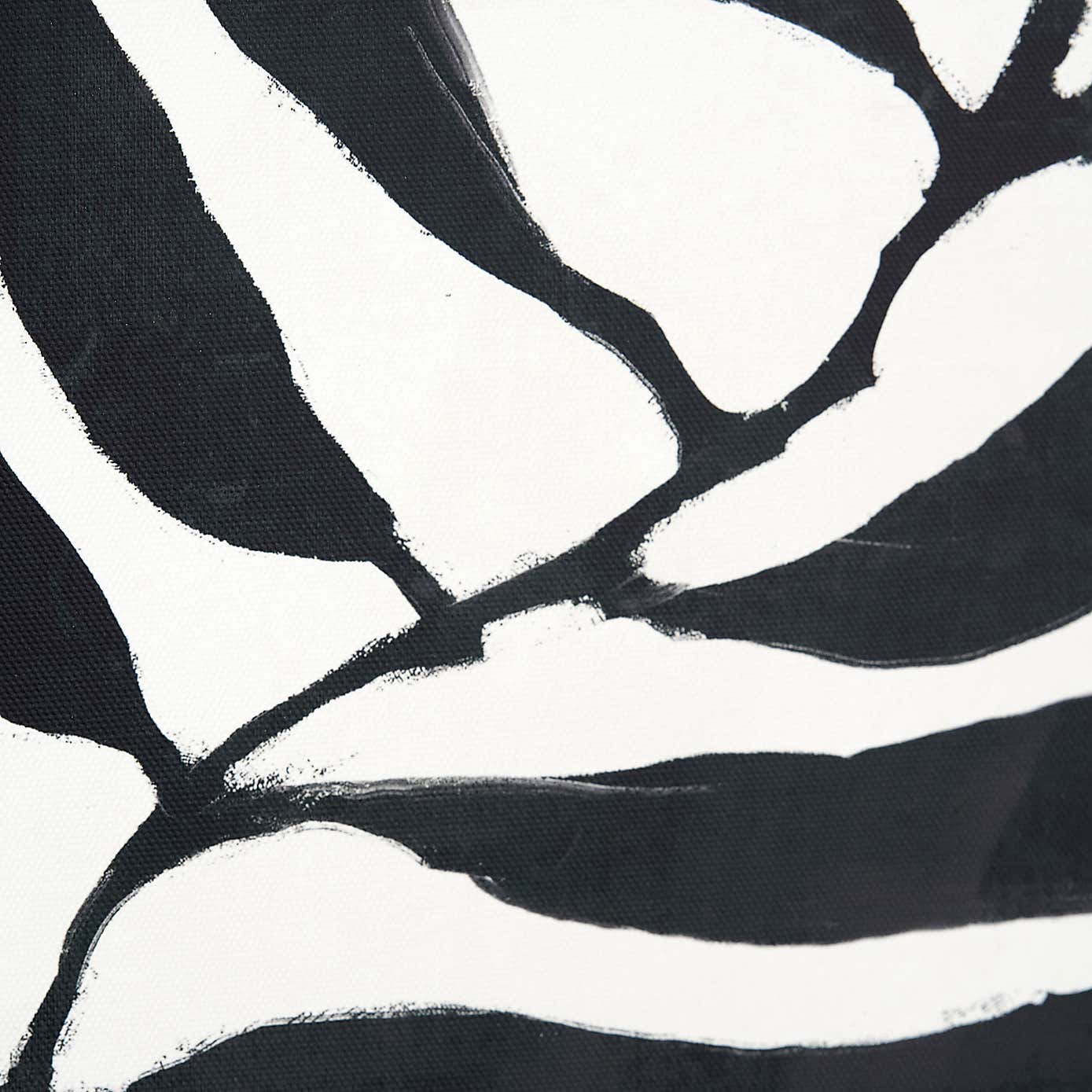 Set of 2 Black Leaf Print Framed Canvases