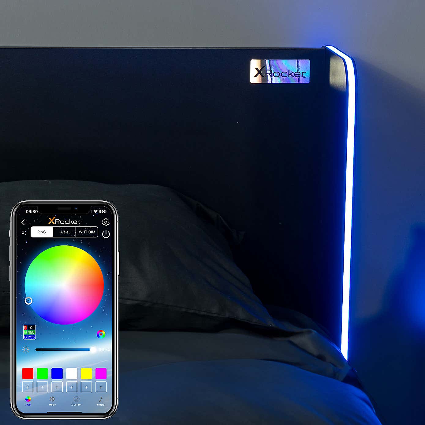 Electra Gaming Bed with Underbed Storage Drawers and LED Lights