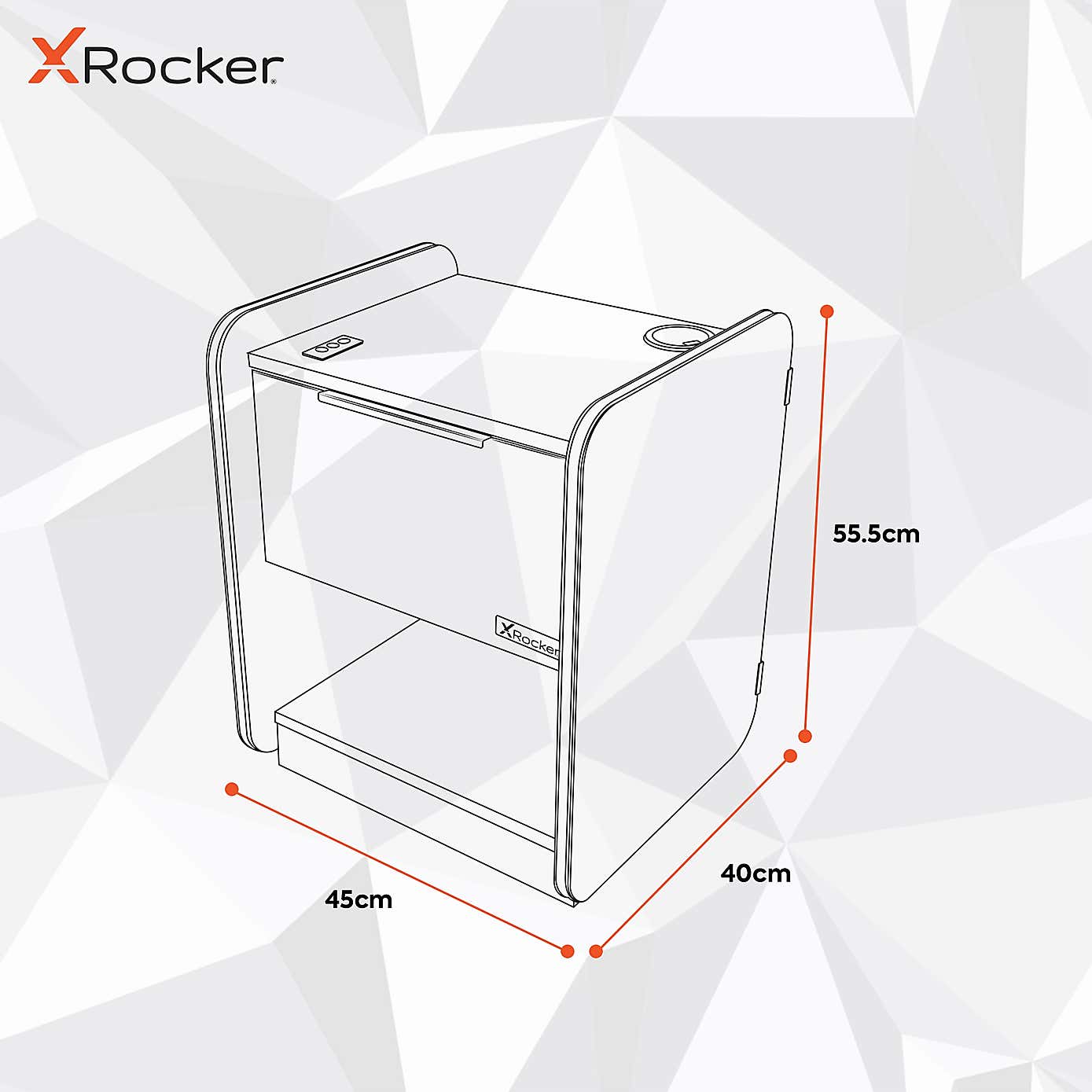 Electra Bedside Table with Wireless Charging and LED Lights