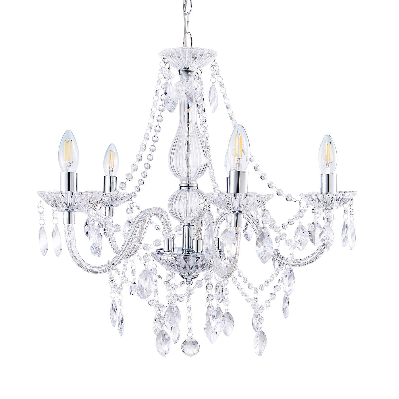 Marie Therese 5 Light Integrated LED Chrome Chandelier