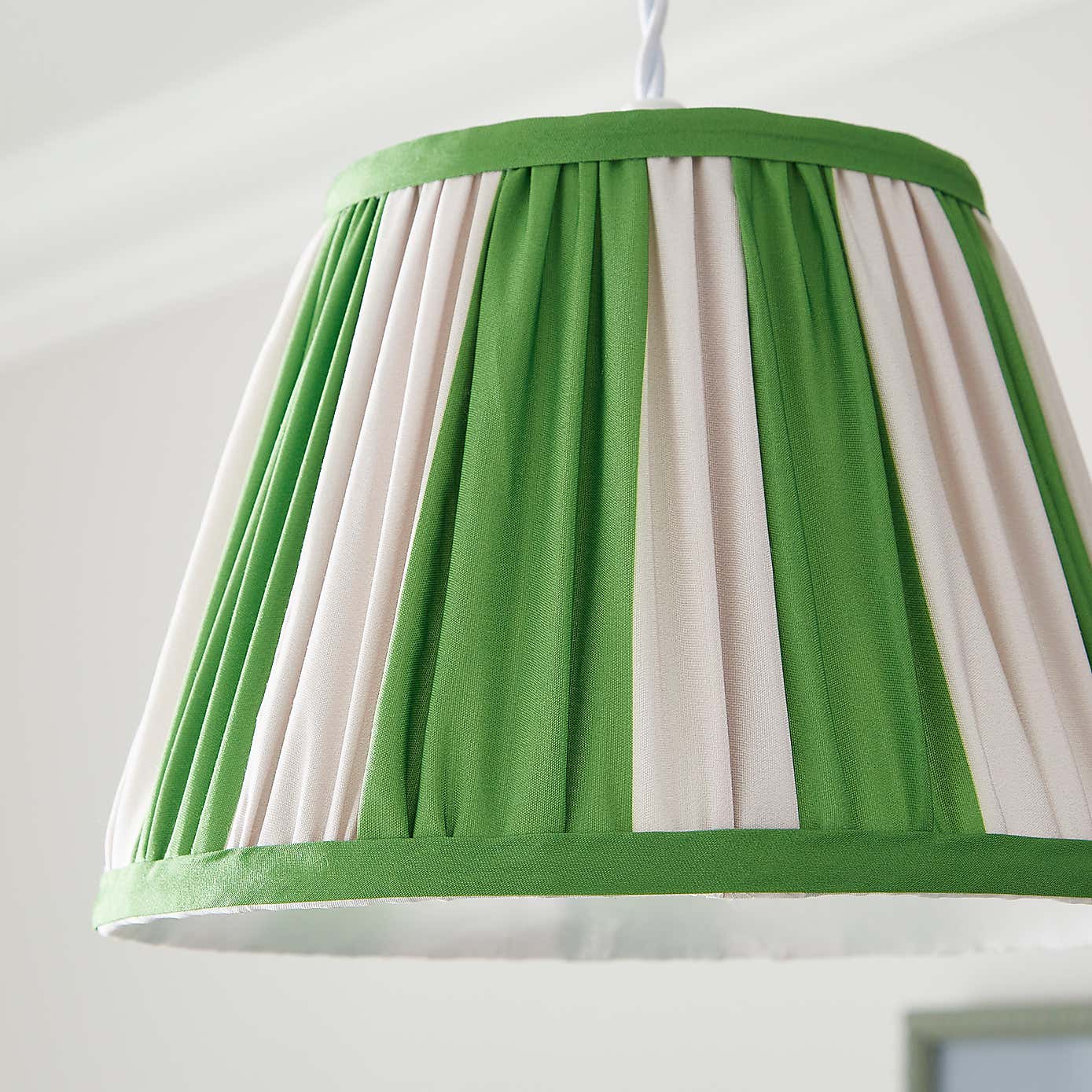 Pride & Joy Green Stripe Candle Lamp Shade