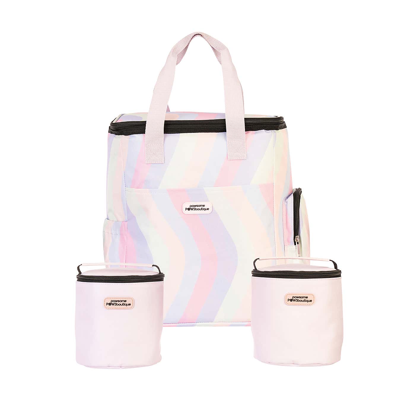 Pastel Swirl Travel Backpack with 2 Storage Bags