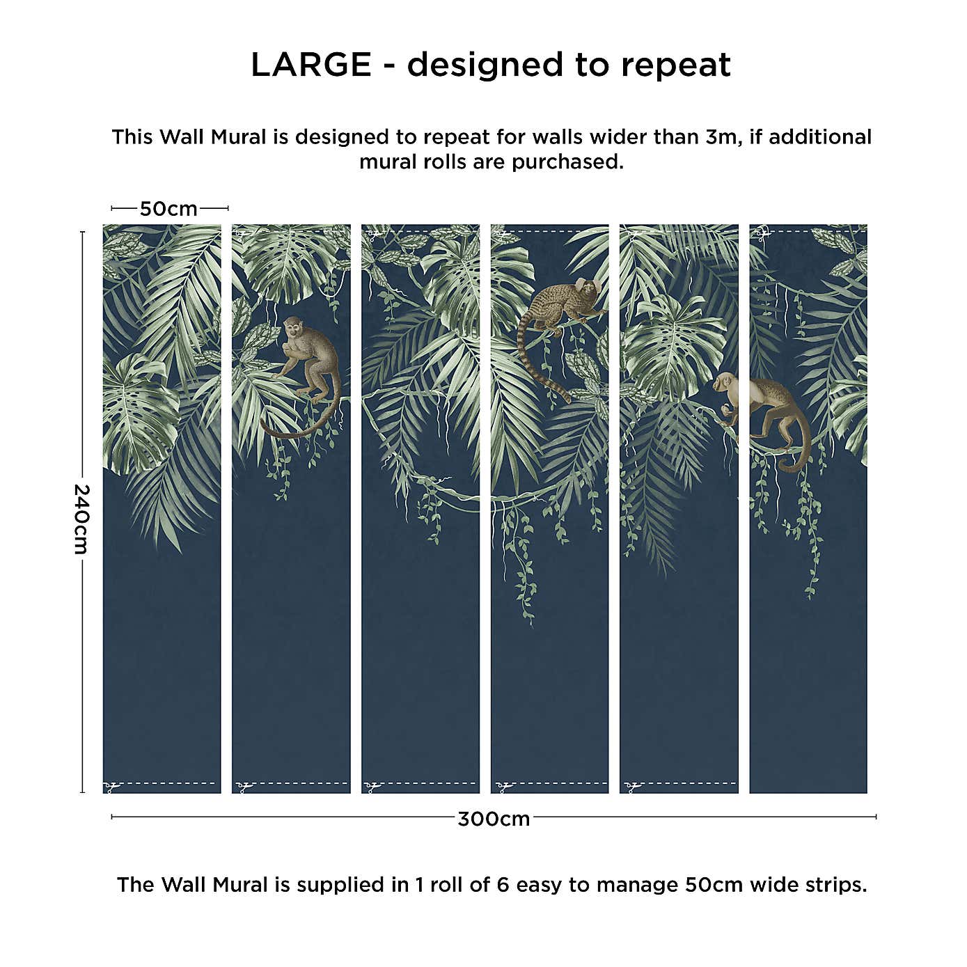 Monkey Vines Wall Mural