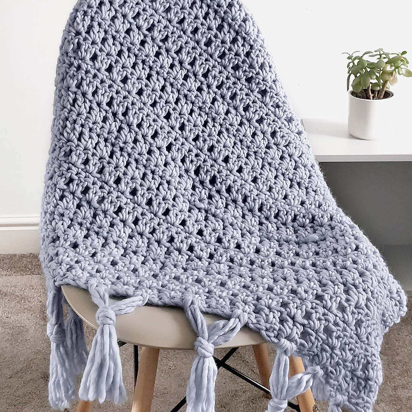 Skye Tassel Throw Crochet Kit